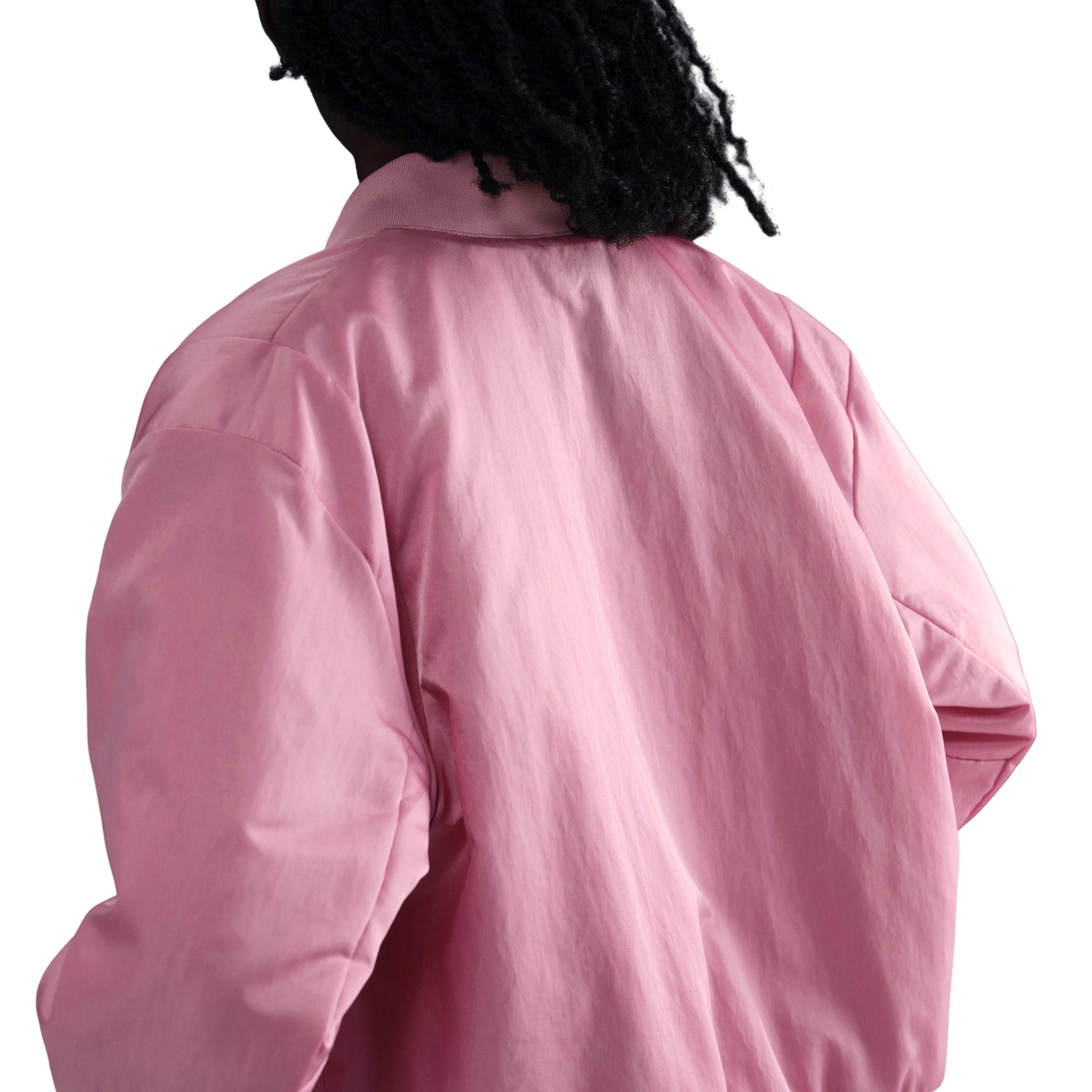 Nike Women's Sportswear Destroyer Oversized Woven Jacket - Pink - PINK Thumbnail View 2