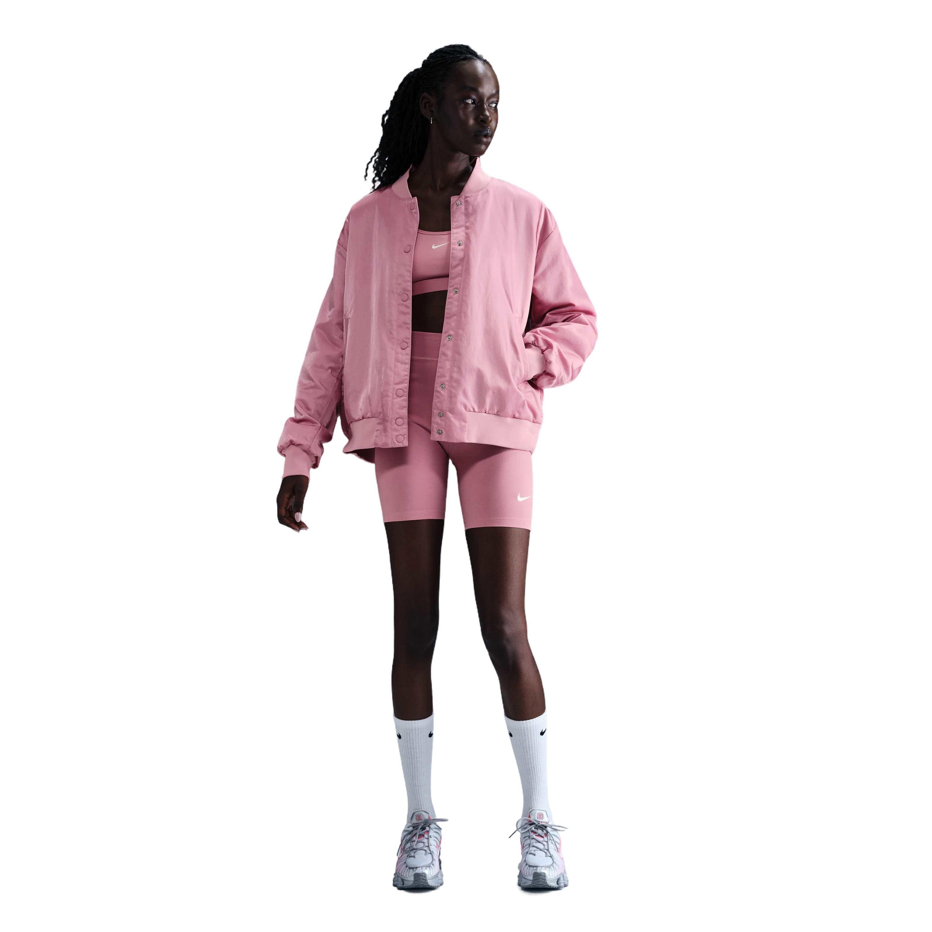 Nike Women's Sportswear Destroyer Oversized Woven Jacket - Pink - PINK Thumbnail View 4