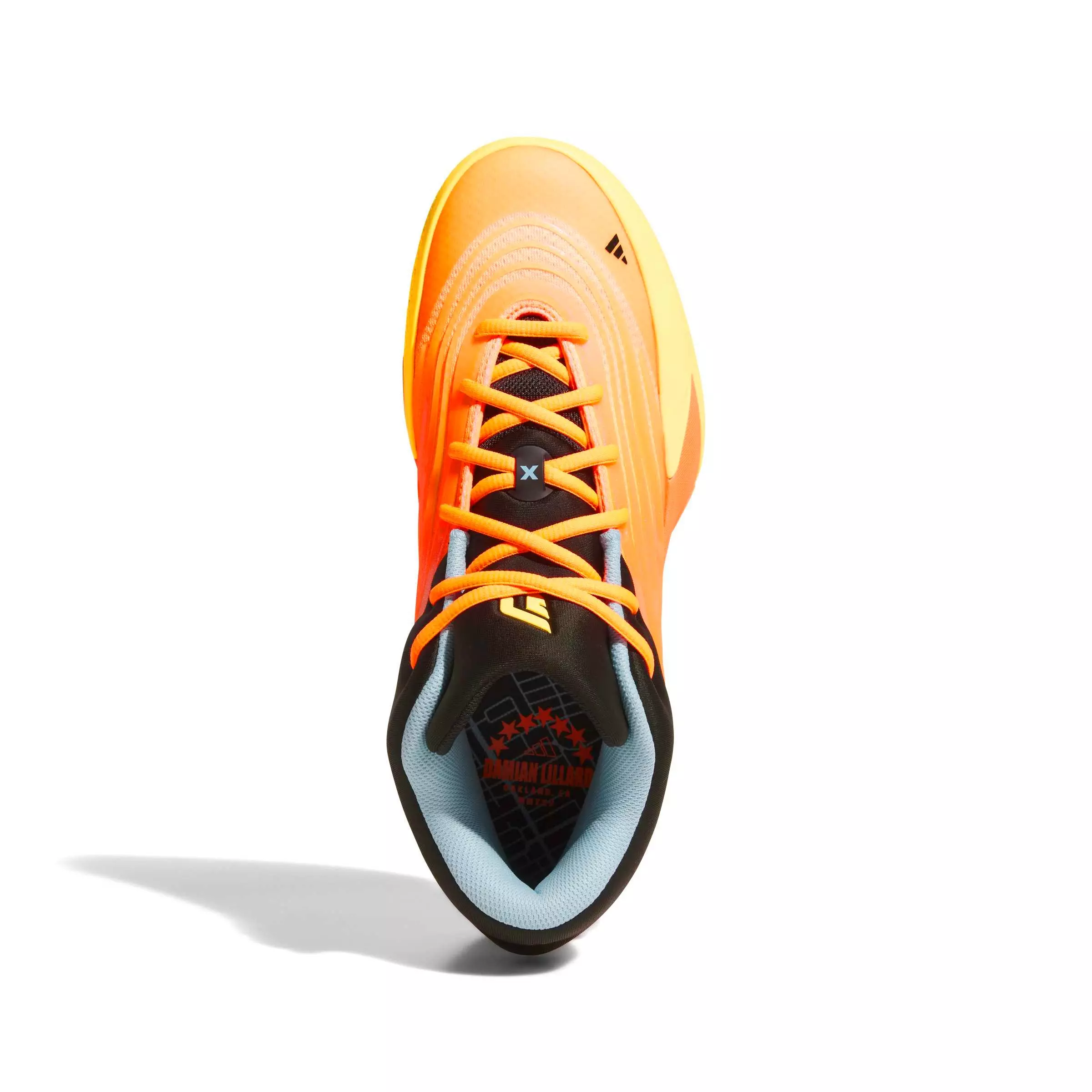 adidas Dame X "Lucid Orange/Ice Tangerine/Icey Blue" Men's Basketball Shoe - ORANGE/TANGERINE/BLUE