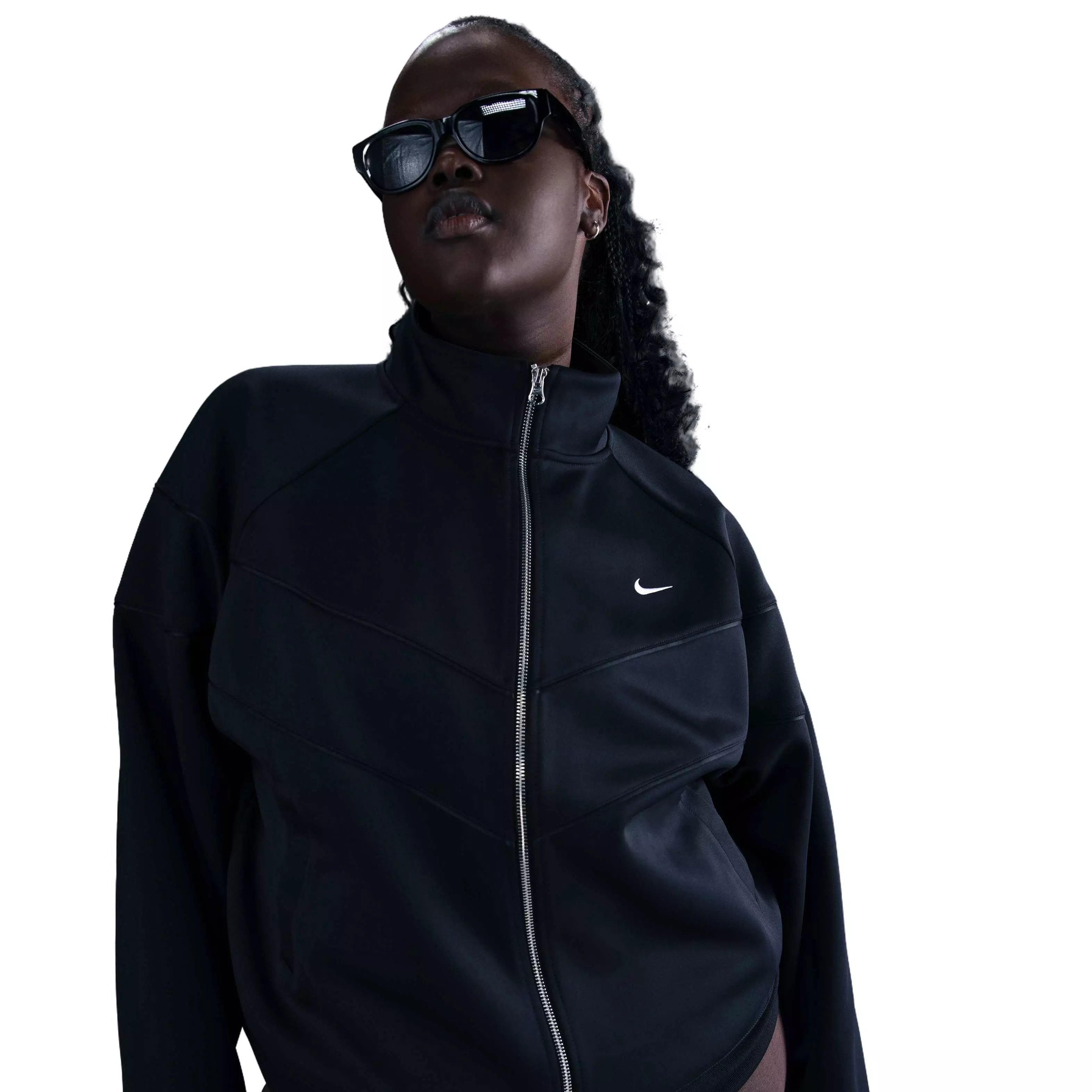 Nike Women's Sportswear Knit Windrunner Jacket - Black - BLACK