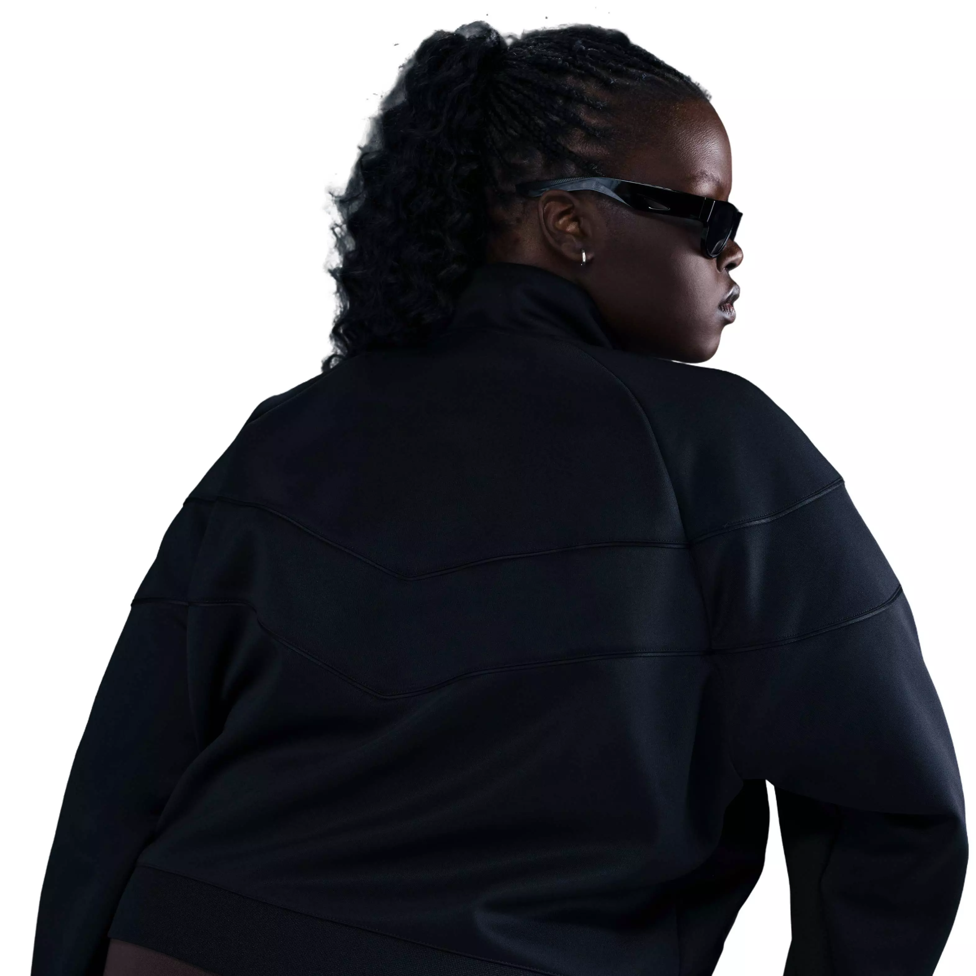 Nike Women's Sportswear Knit Windrunner Jacket - Black - BLACK