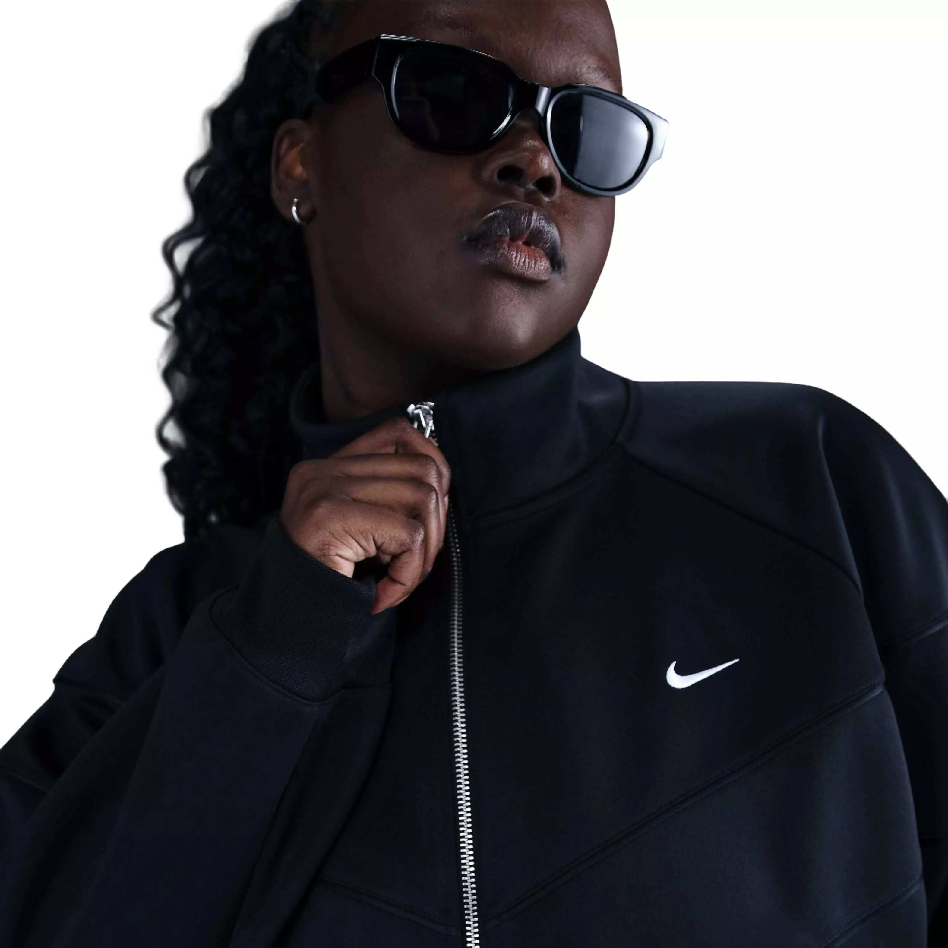 Nike Women's Sportswear Knit Windrunner Jacket - Black - BLACK