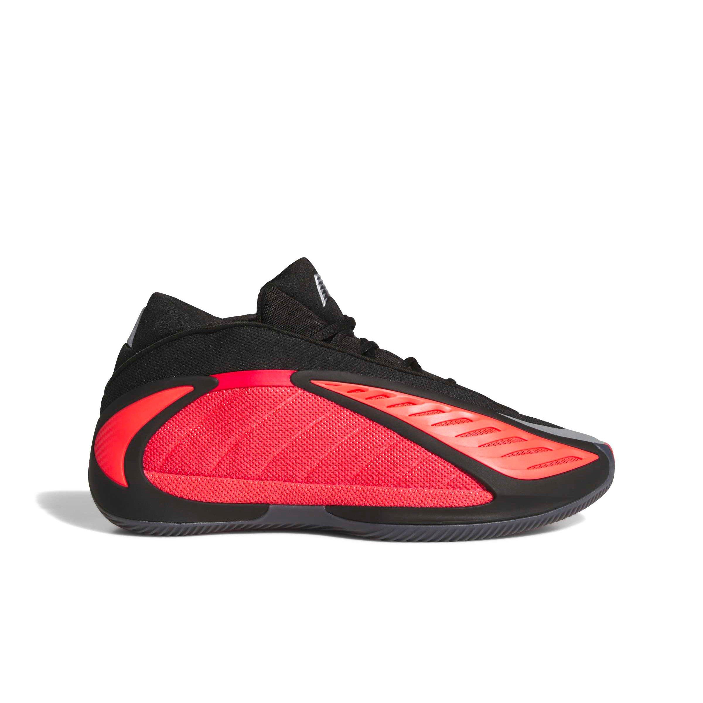 adidas Anthony Edwards 2 "Core Black/Lucid Red/Lucid Lemon" Men's Basketball Shoe - BLACK/RED/LEMON Thumbnail View 1
