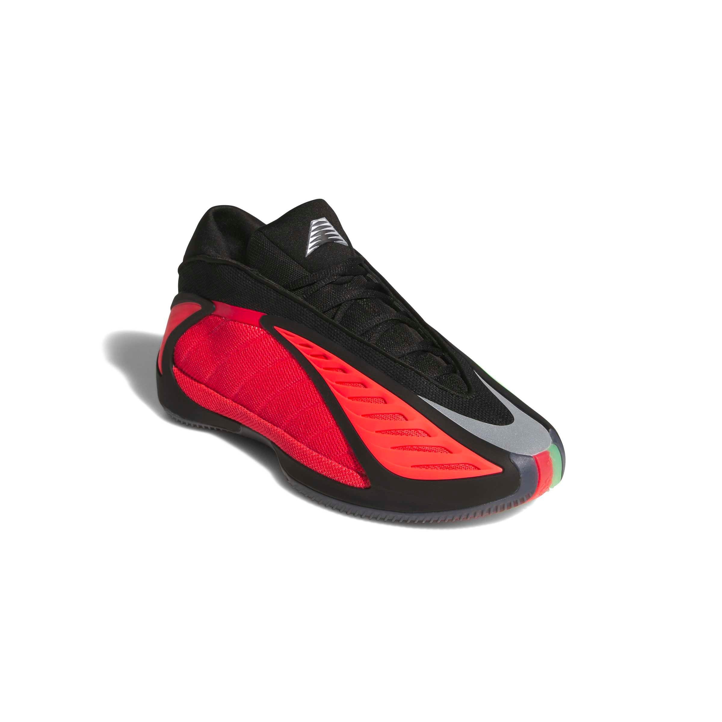 adidas Anthony Edwards 2 "Core Black/Lucid Red/Lucid Lemon" Men's Basketball Shoe - BLACK/RED/LEMON Thumbnail View 3