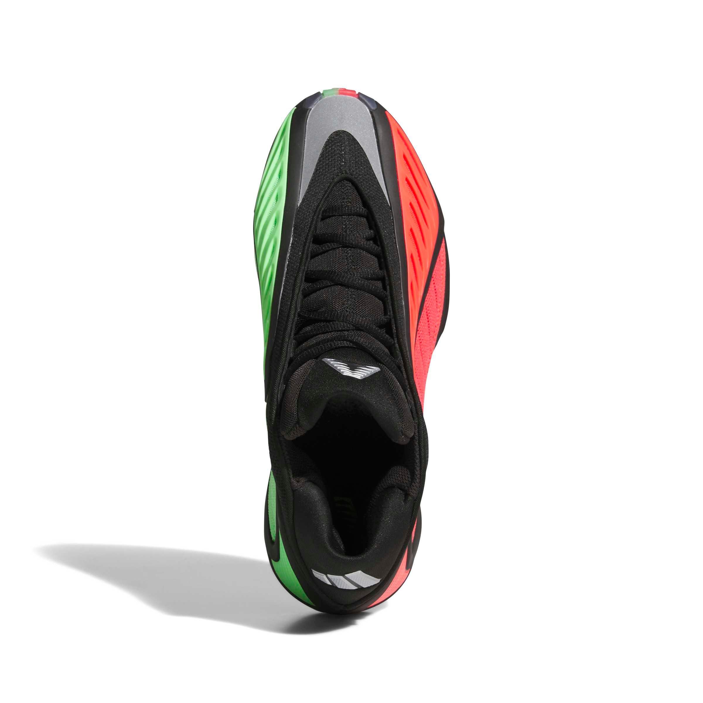 adidas Anthony Edwards 2 "Core Black/Lucid Red/Lucid Lemon" Men's Basketball Shoe - BLACK/RED/LEMON Thumbnail View 5