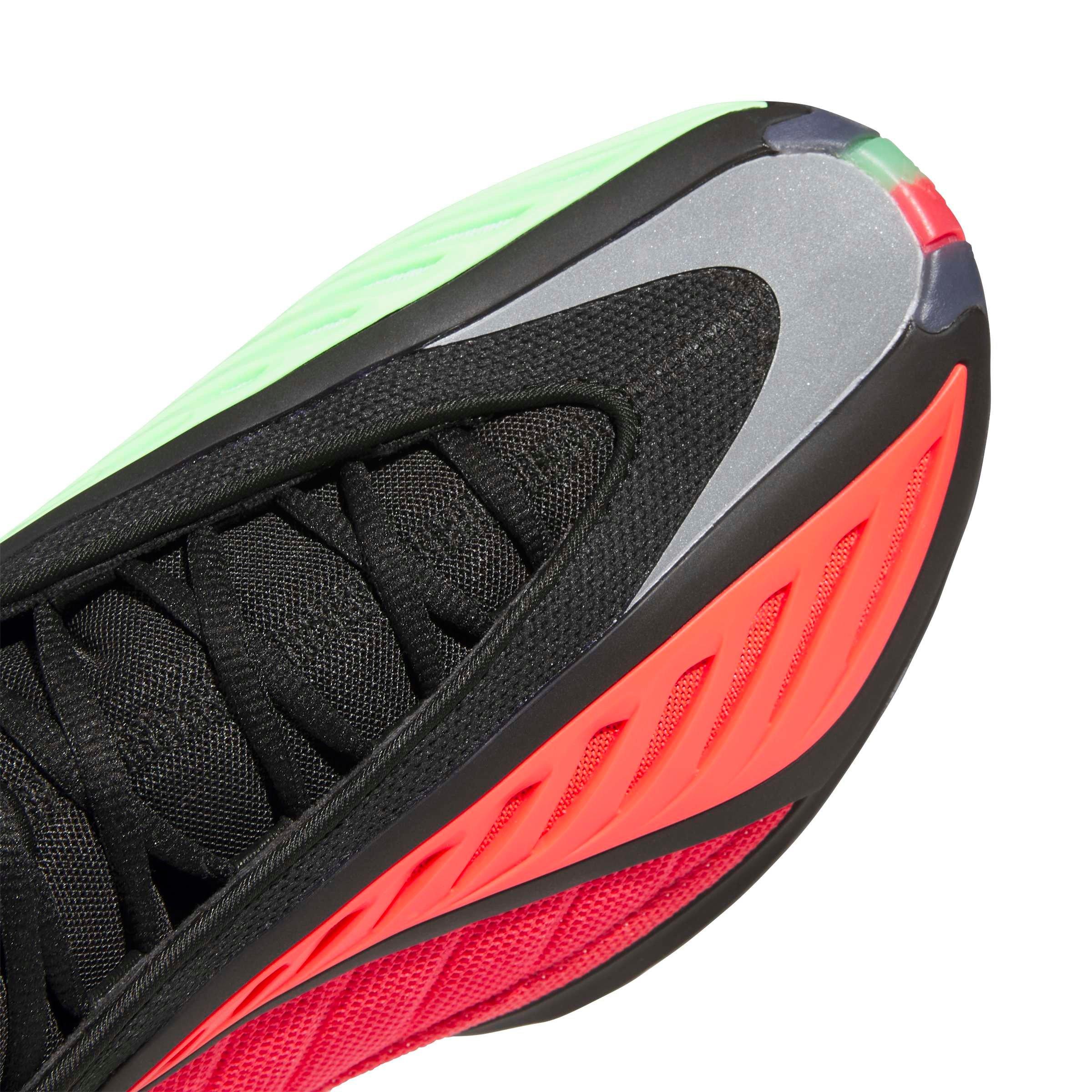 adidas Anthony Edwards 2 "Core Black/Lucid Red/Lucid Lemon" Men's Basketball Shoe - BLACK/RED/LEMON Thumbnail View 7