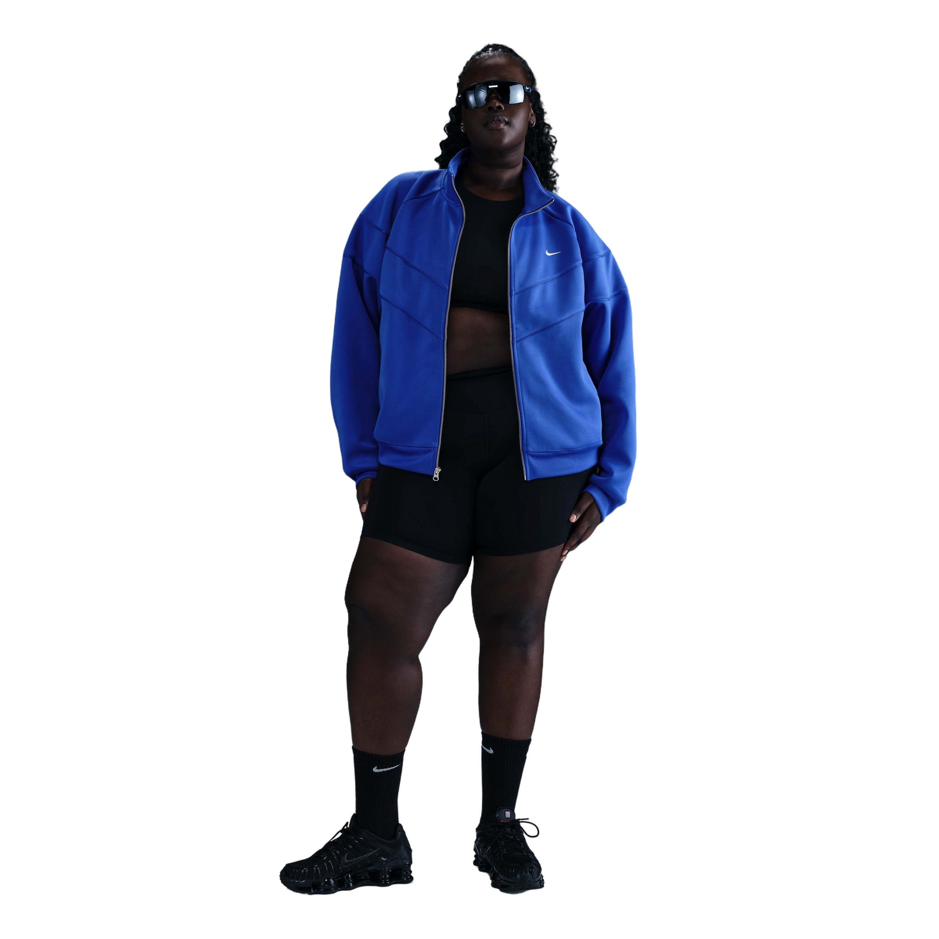 Nike Women's Sportswear Knit Windrunner Jacket - Blue - BLUE Thumbnail View 4