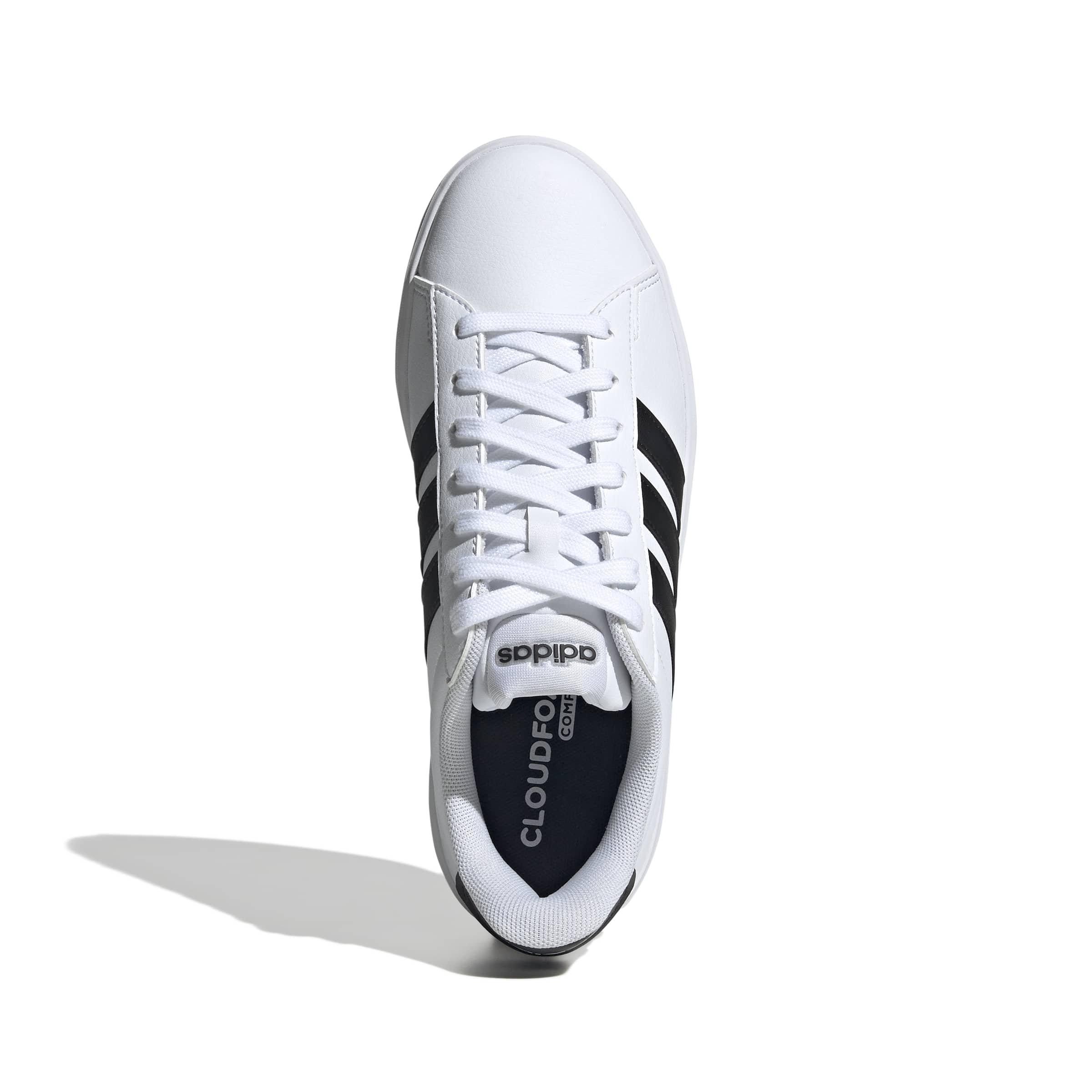 adidas Grand Court "Ftwr White/Core Black/Ftwr White" Women's Shoe - WHITE/BLACK/WHITE