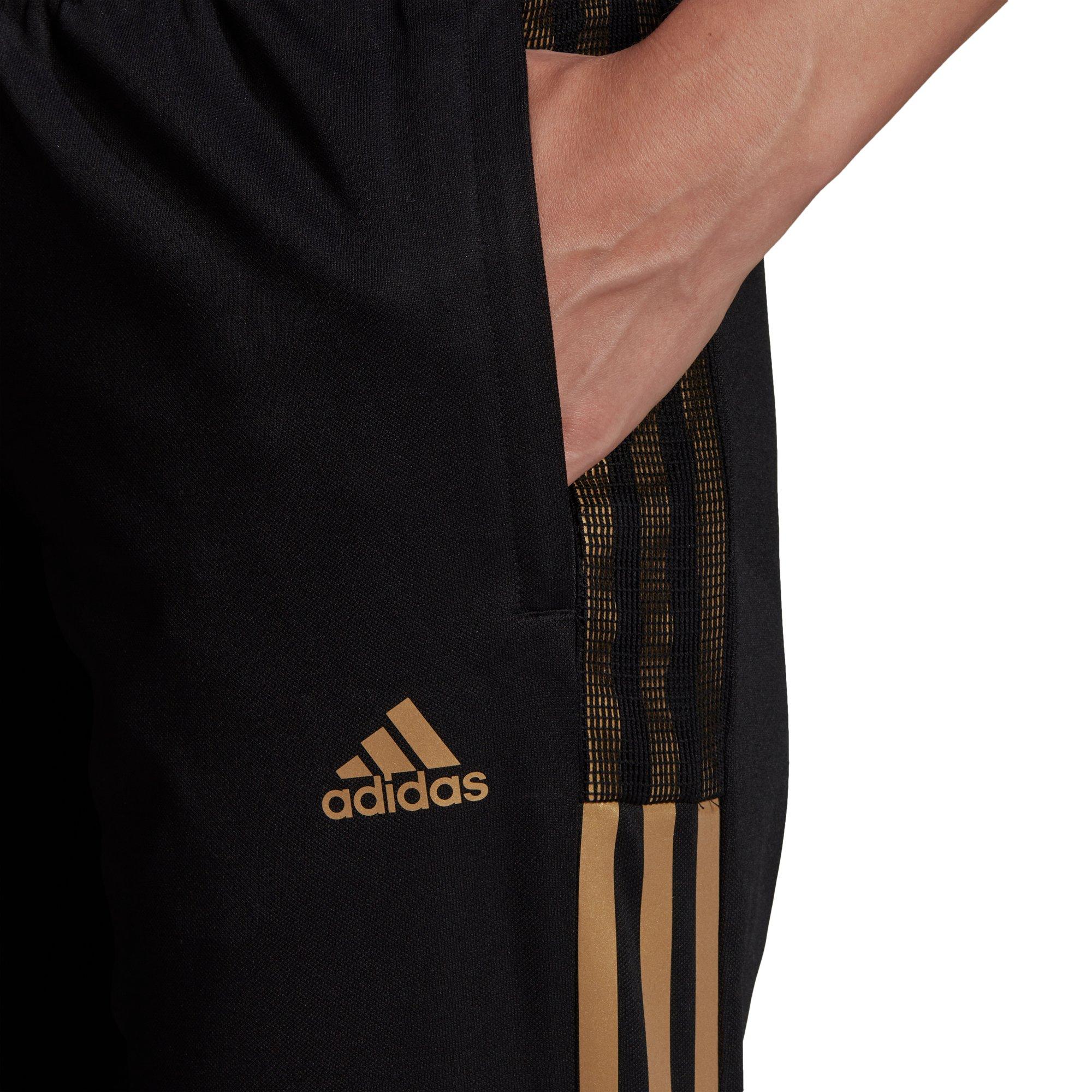 Adidas black cheap gold pants