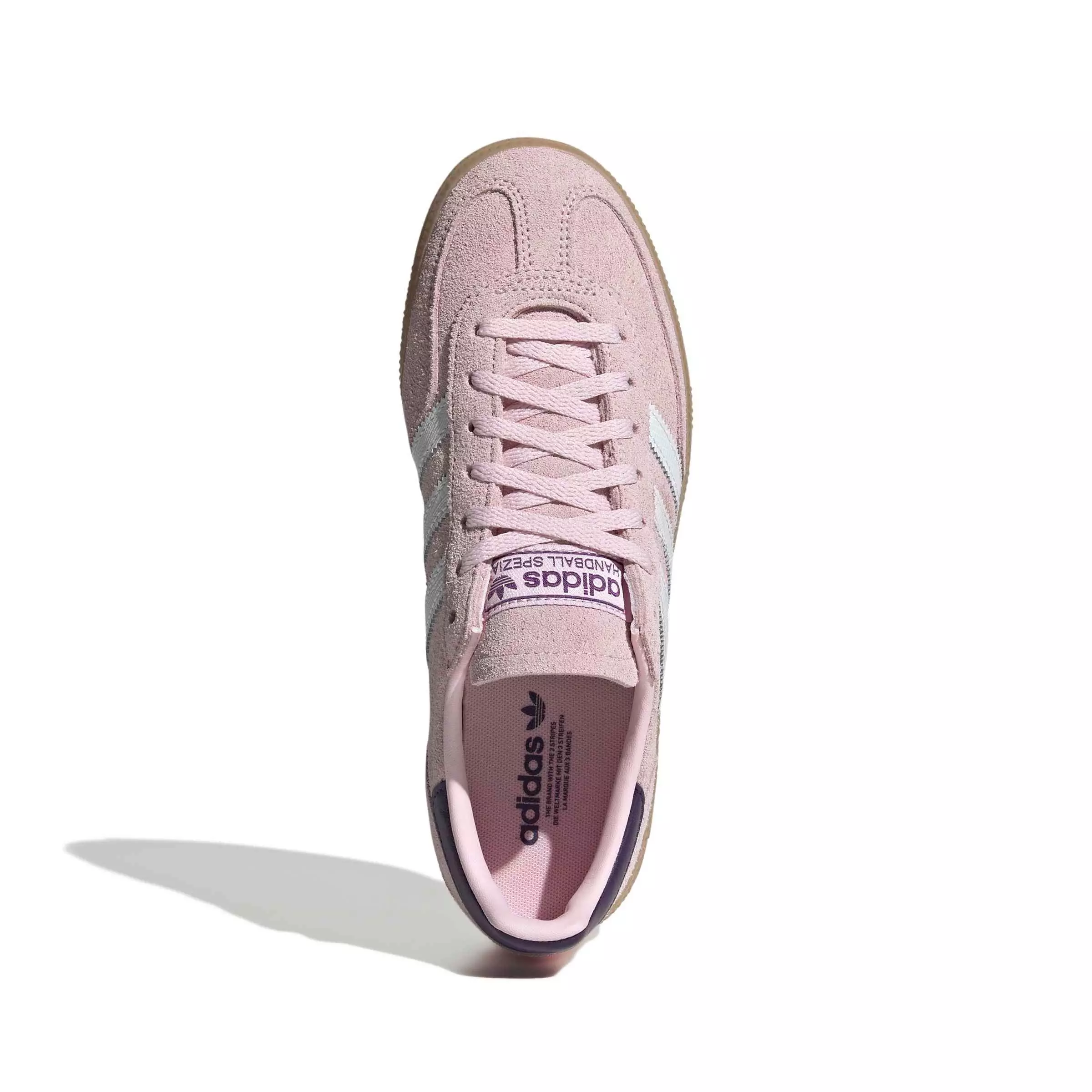 adidas Originals Handball Spezial "Clear Pink/Ftwr White/Violet" Women's Shoe - PINK/WHITE/VIOLET