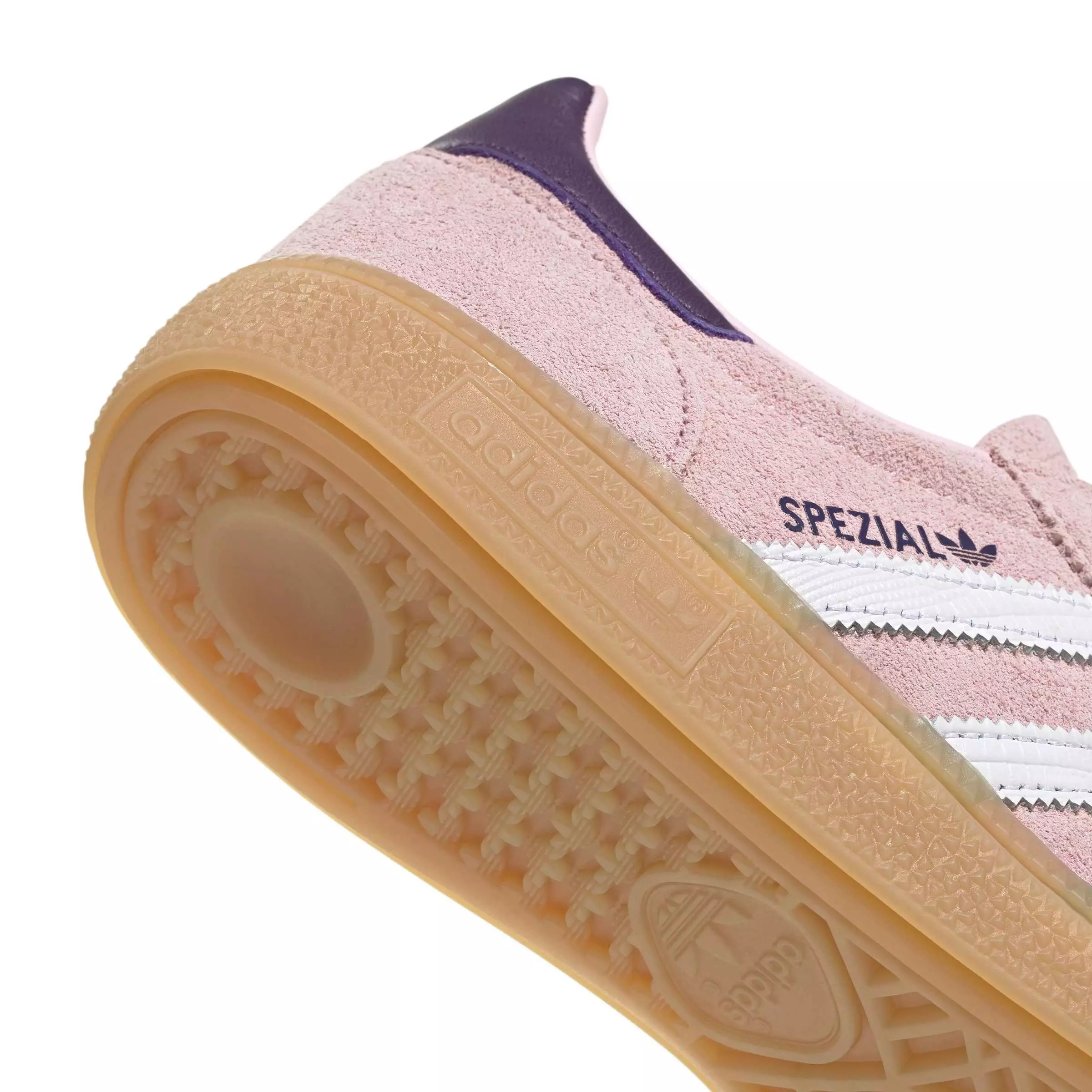 adidas Originals Handball Spezial "Clear Pink/Ftwr White/Violet" Women's Shoe - PINK/WHITE/VIOLET