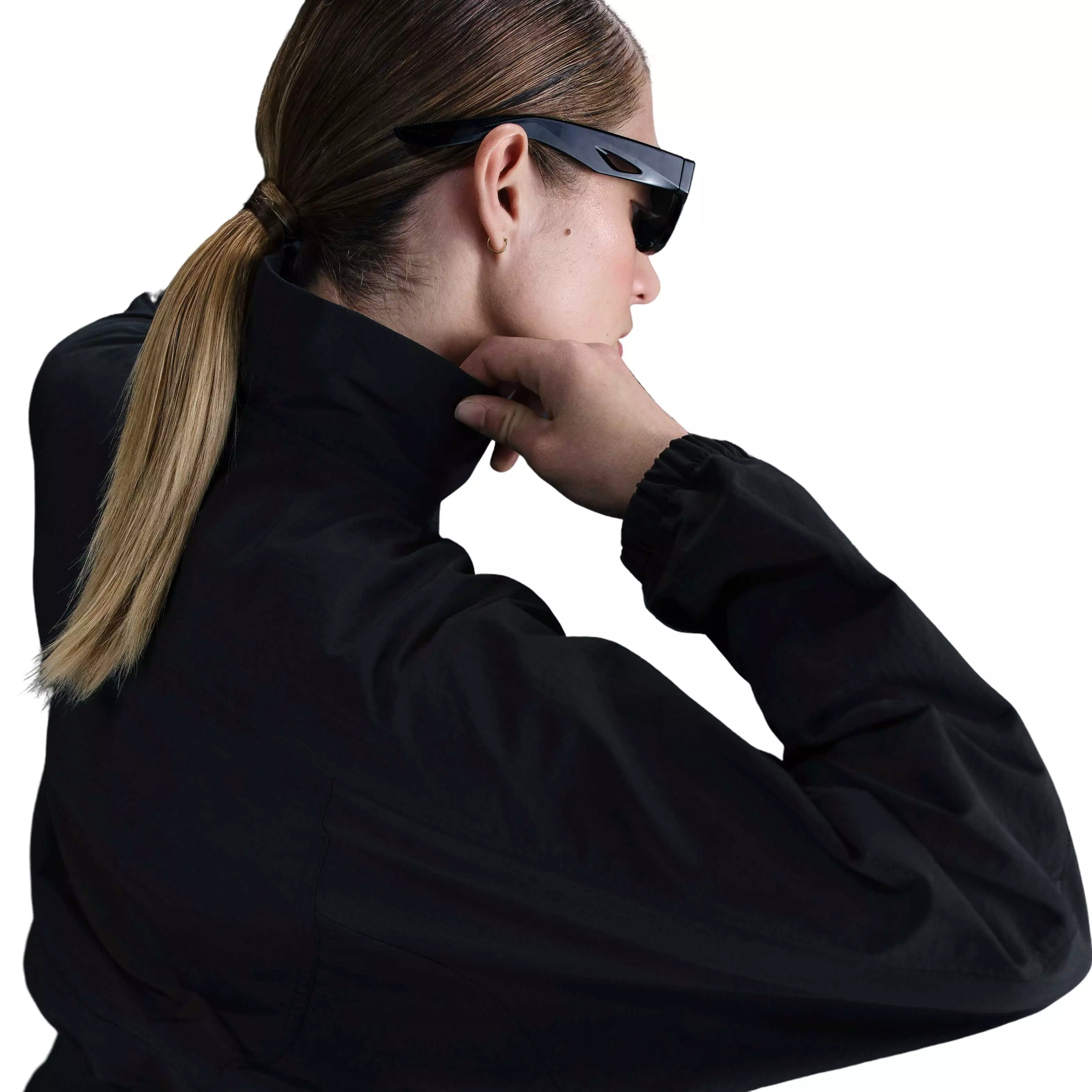 Nike Women's Sportswear Everything Wovens Oversized Repel UV Protection Jacket - Black - BLACK