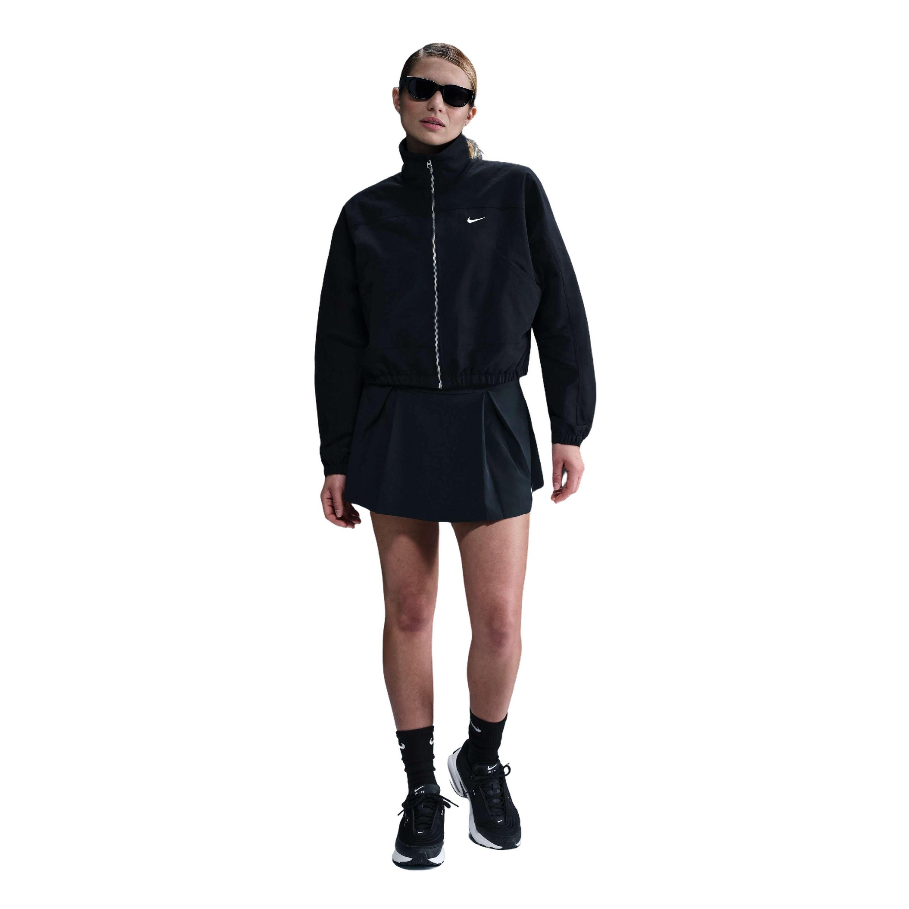 Nike Women's Sportswear Everything Wovens Oversized Repel UV Protection Jacket - Black - BLACK Thumbnail View 4