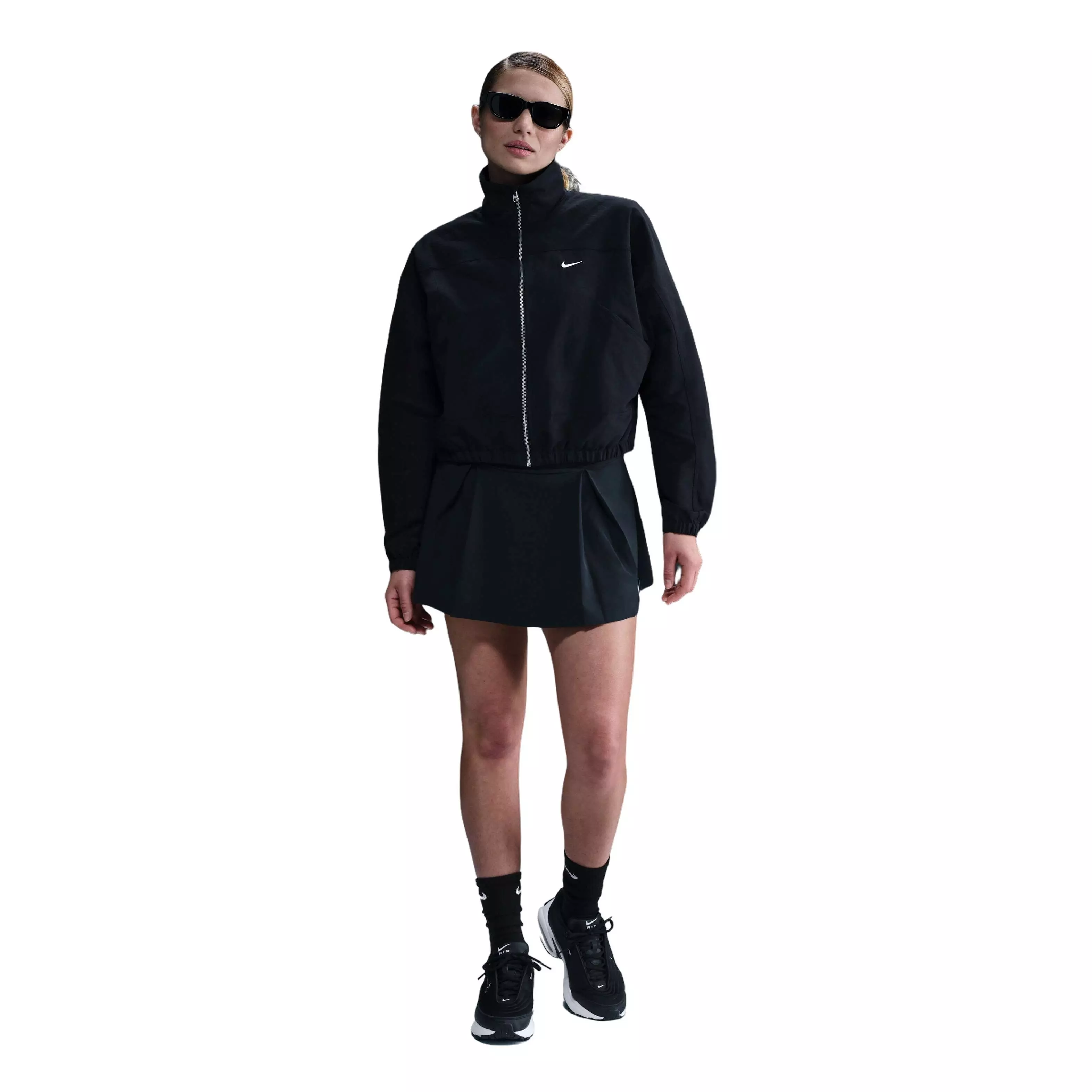 Nike Women's Sportswear Everything Wovens Oversized Repel UV Protection Jacket - Black - BLACK