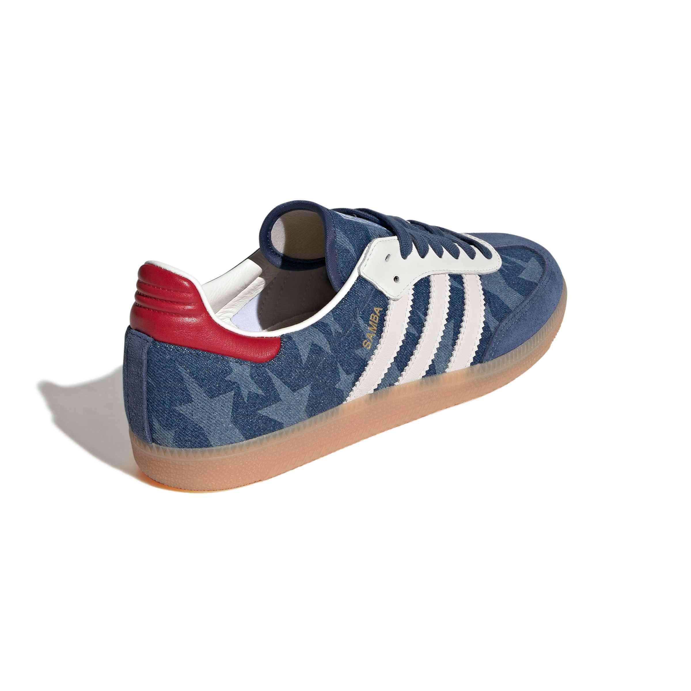 adidas Originals Samba OG "Core White/Night Marine" Men's Shoe - WHITE/MARINE Thumbnail View 4