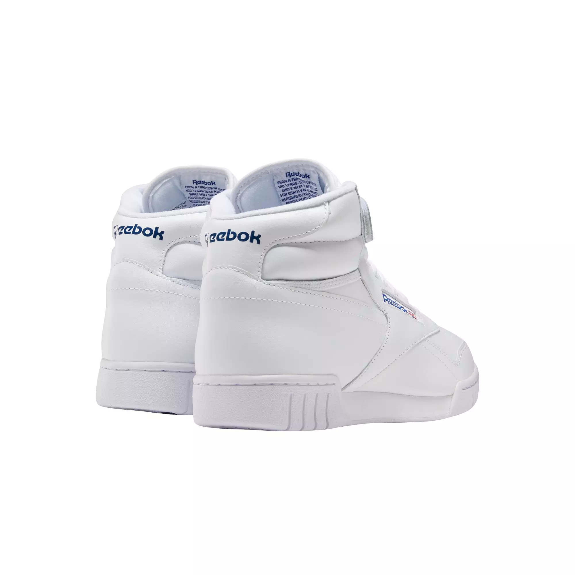 Reebok Ex-O-Fit Hi "White" Grade School Boys' Shoes - WHITE