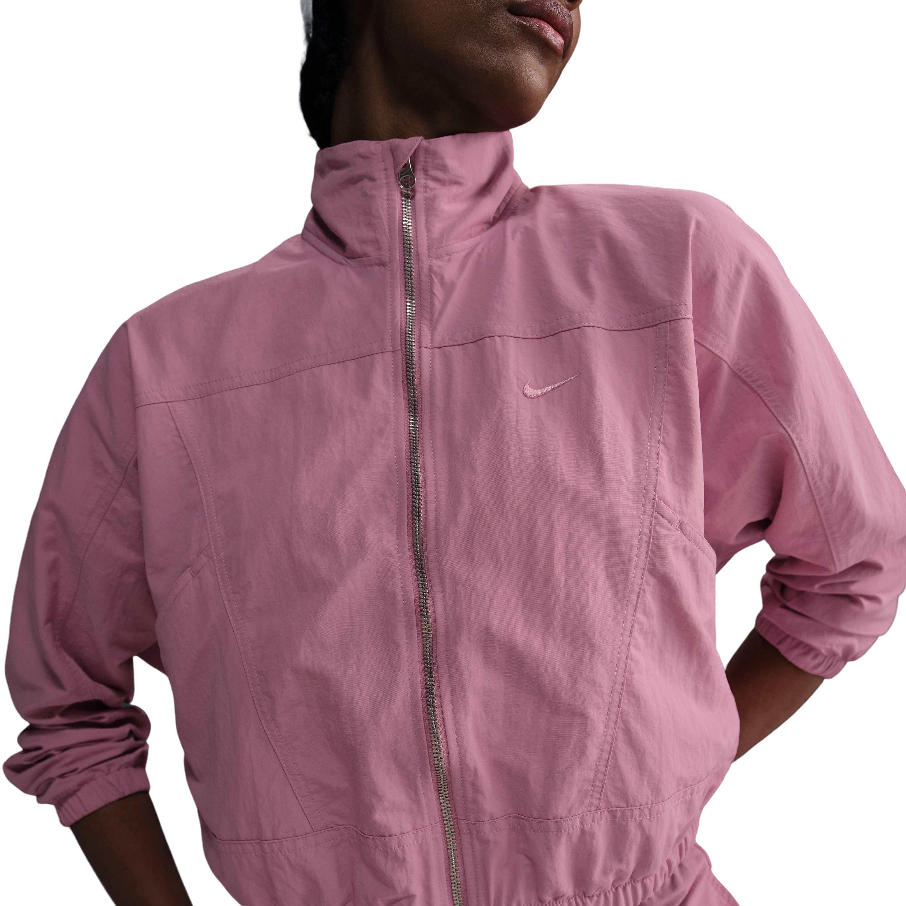 Nike Women's Sportswear Everything Wovens Oversized Repel UV Protection Jacket - Pink - PINK Thumbnail View 3