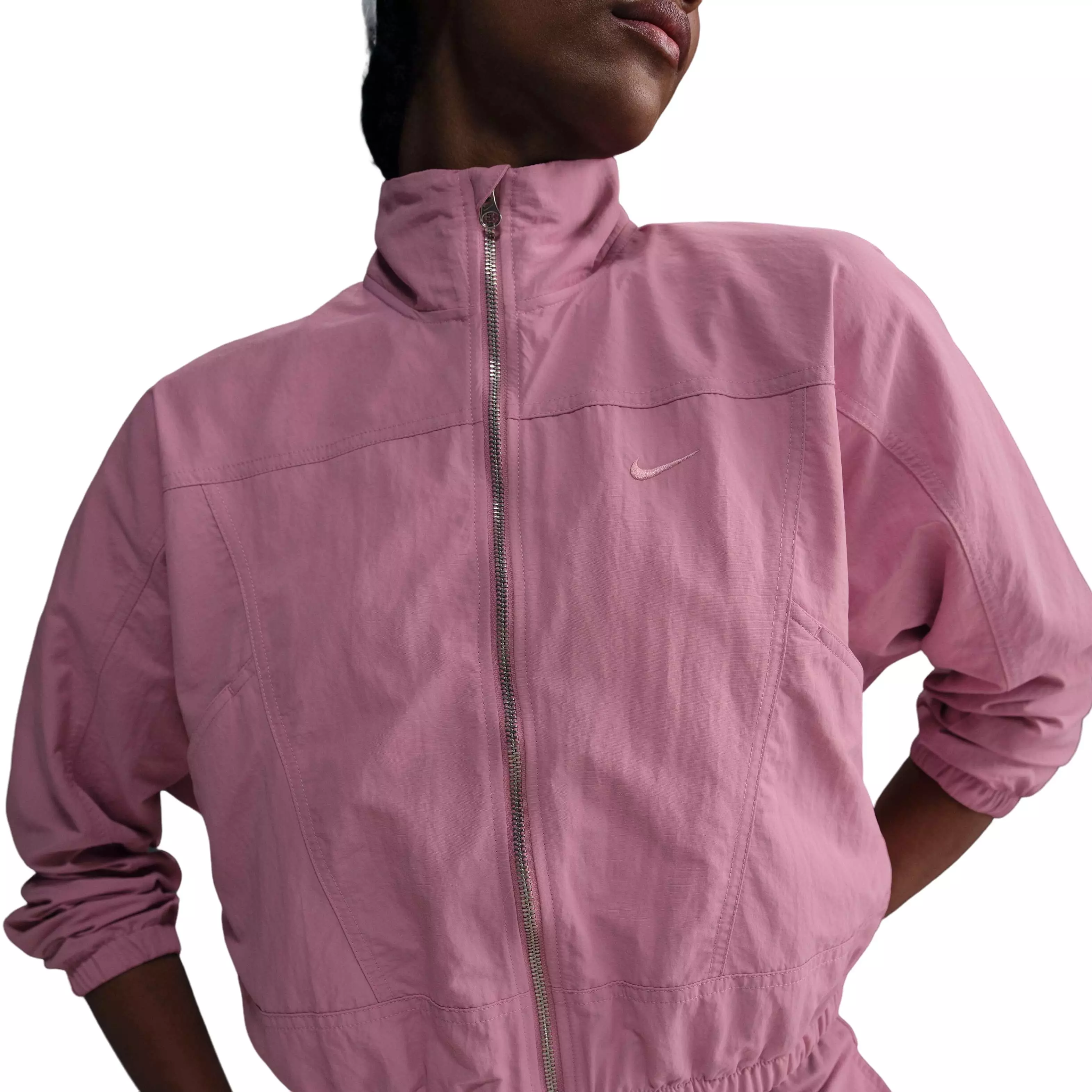 Nike Women's Sportswear Everything Wovens Oversized Repel UV Protection Jacket - Pink - PINK