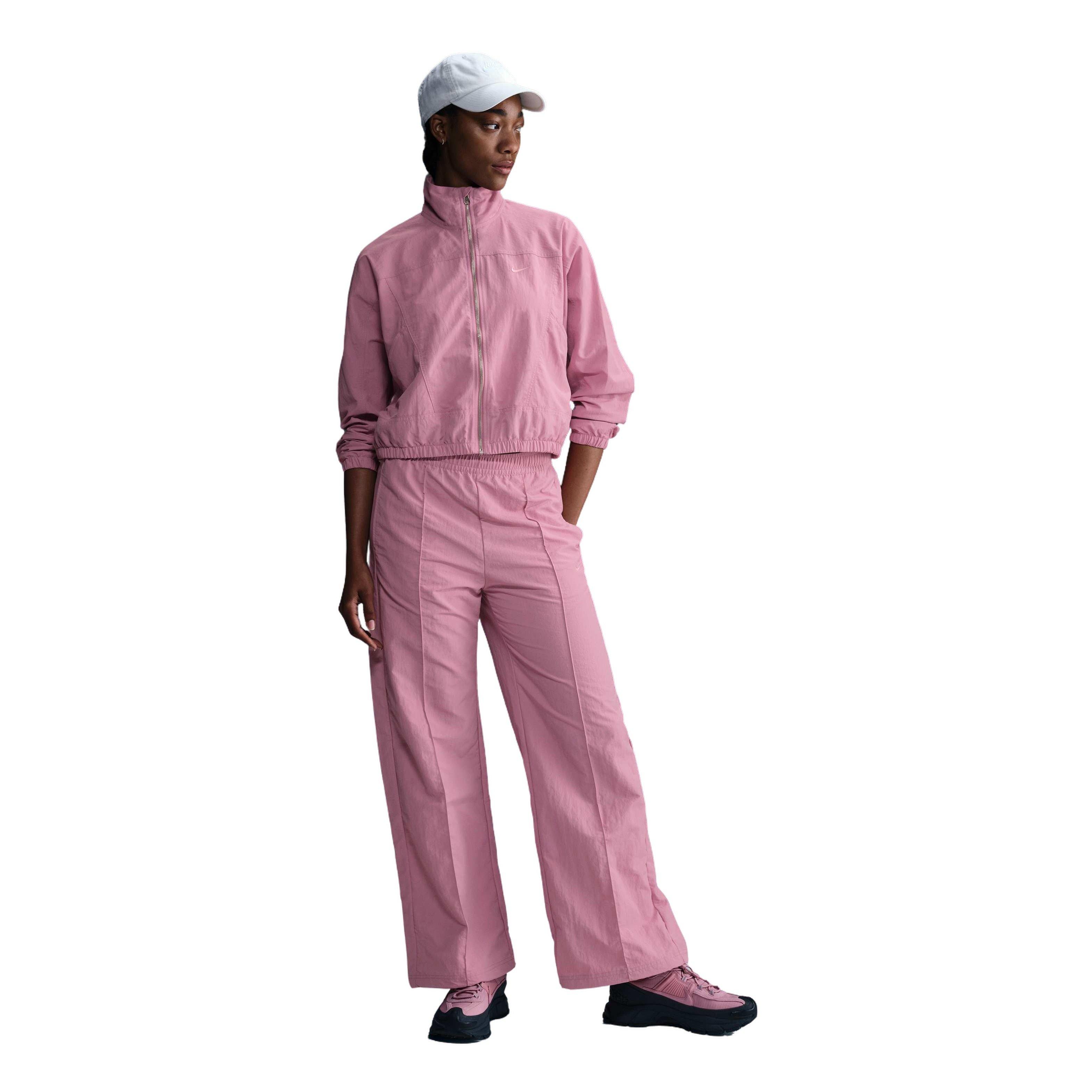 Nike Women's Sportswear Everything Wovens Oversized Repel UV Protection Jacket - Pink - PINK Thumbnail View 4