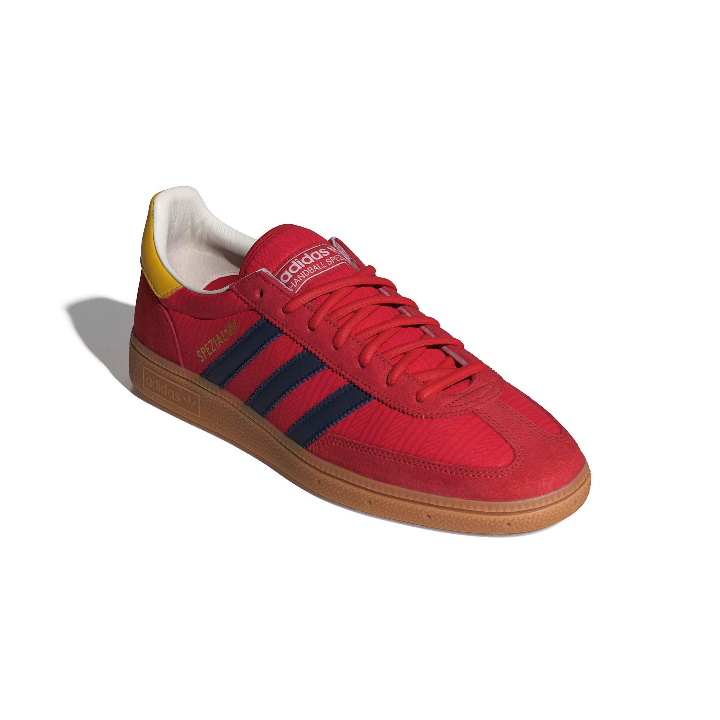 adidas Originals Handball Spezial "Collegiate Red/Night Indigo/Bold Gold" Men's Shoe - RED/INDIGO/GOLD Thumbnail View 3