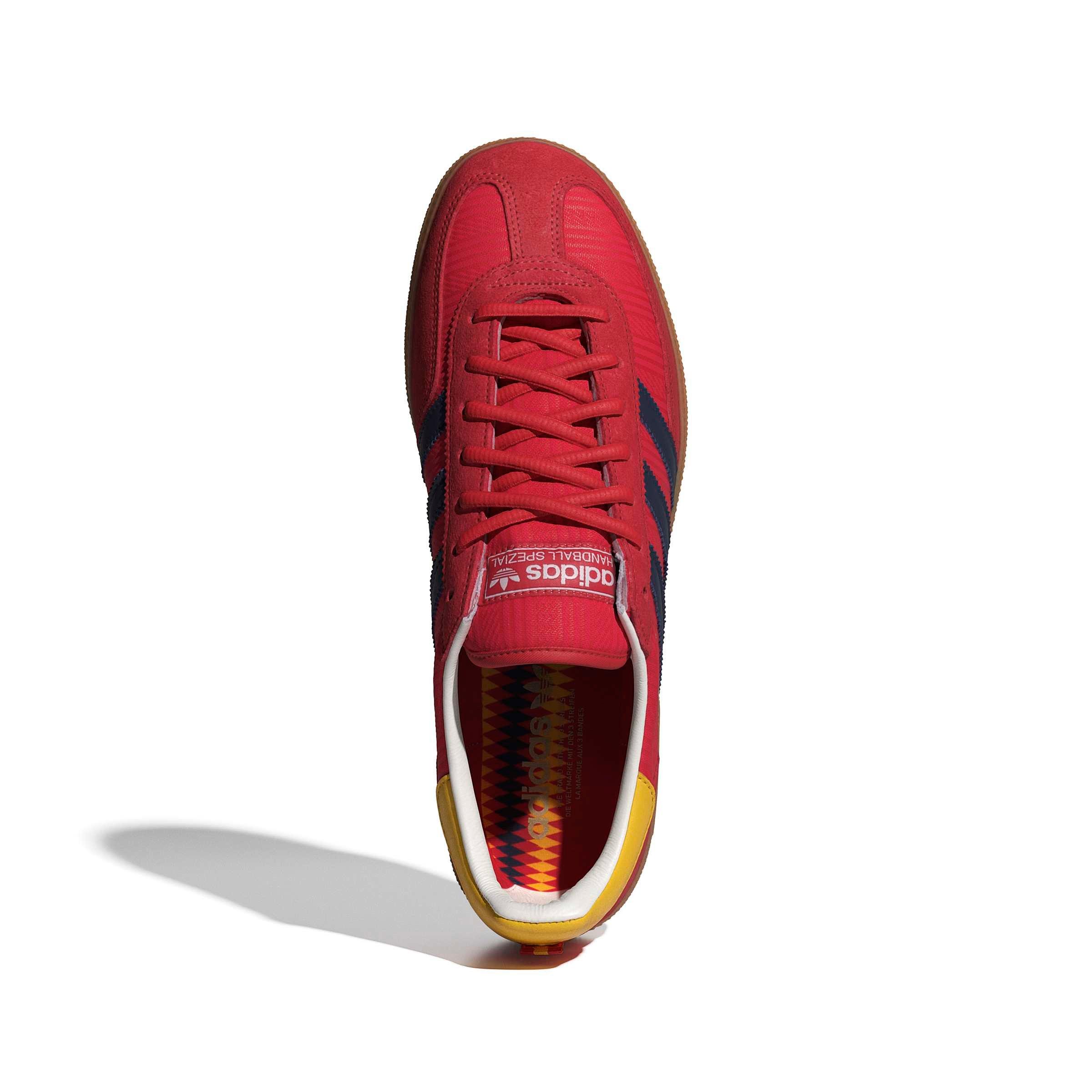 adidas Originals Handball Spezial "Collegiate Red/Night Indigo/Bold Gold" Men's Shoe - RED/INDIGO/GOLD Thumbnail View 5