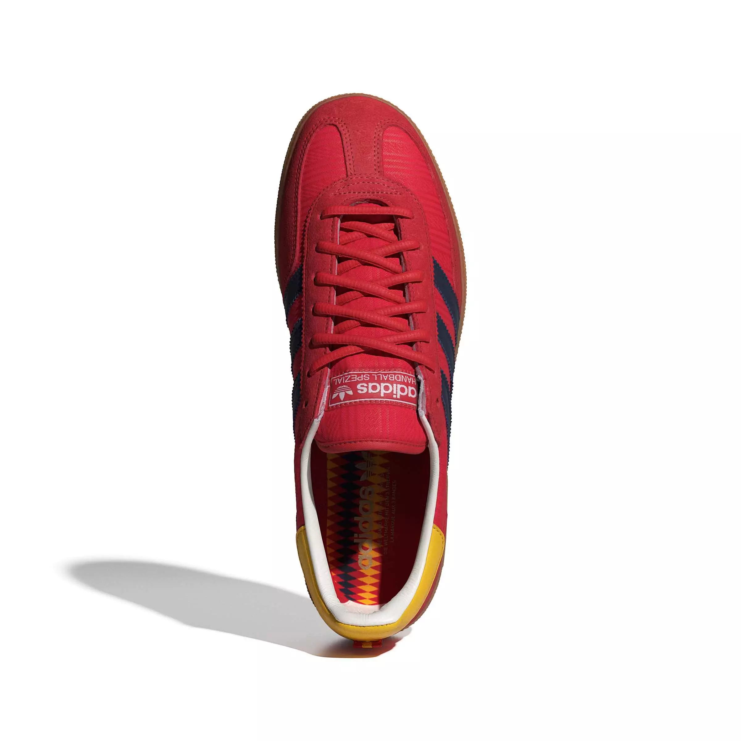 adidas Originals Handball Spezial "Collegiate Red/Night Indigo/Bold Gold" Men's Shoe - RED/INDIGO/GOLD