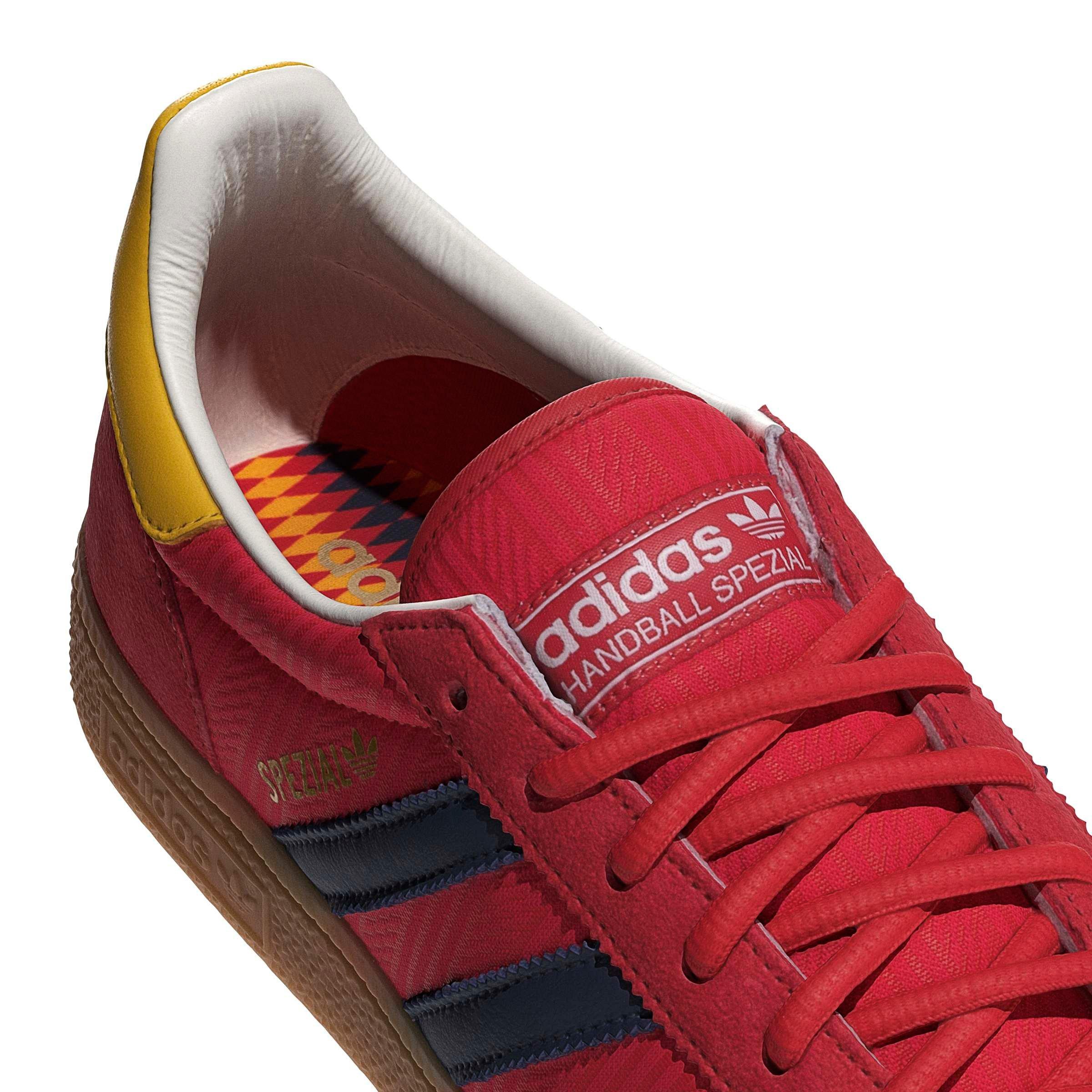 adidas Originals Handball Spezial "Collegiate Red/Night Indigo/Bold Gold" Men's Shoe - RED/INDIGO/GOLD Thumbnail View 7