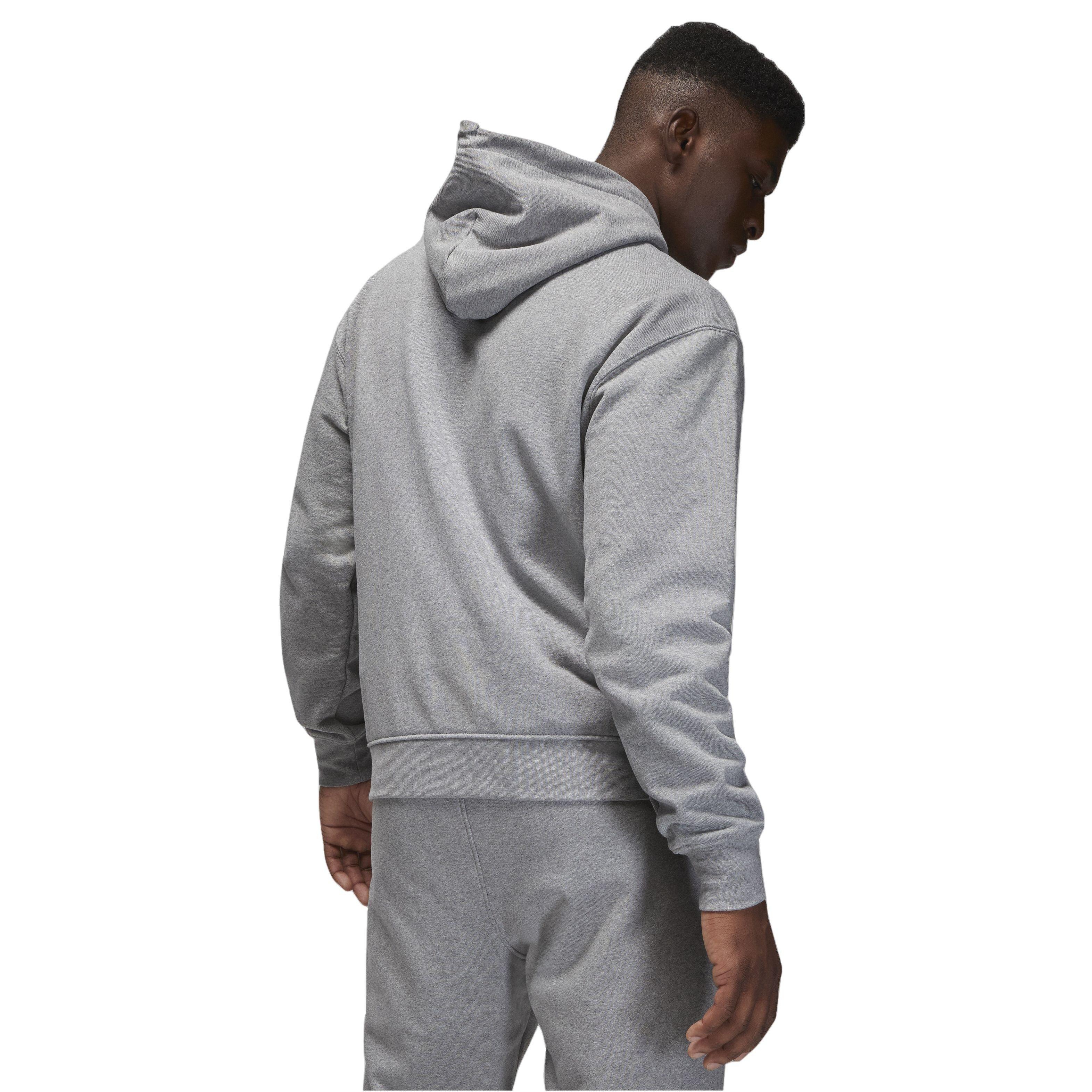 Jordan Men's Essentials Statement Fleece Hoodie-Grey - GREY Thumbnail View 2