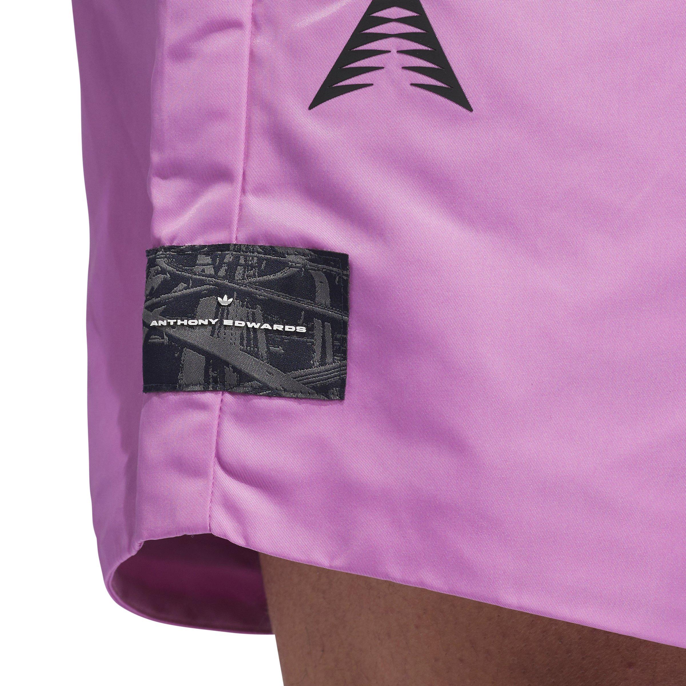 adidas Originals Men's Anthony Edwards Foundation Shorts - Purple - PURPLE Thumbnail View 3