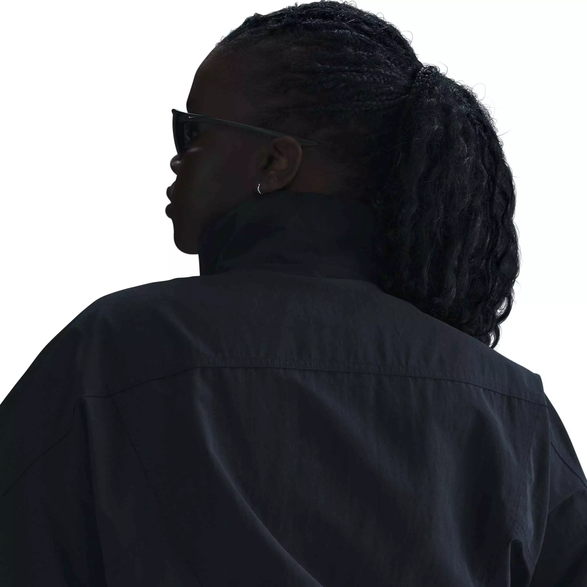 Nike Women's Sportswear Everything Wovens Repel Oversized UV Protection Jacket - Black - BLACK