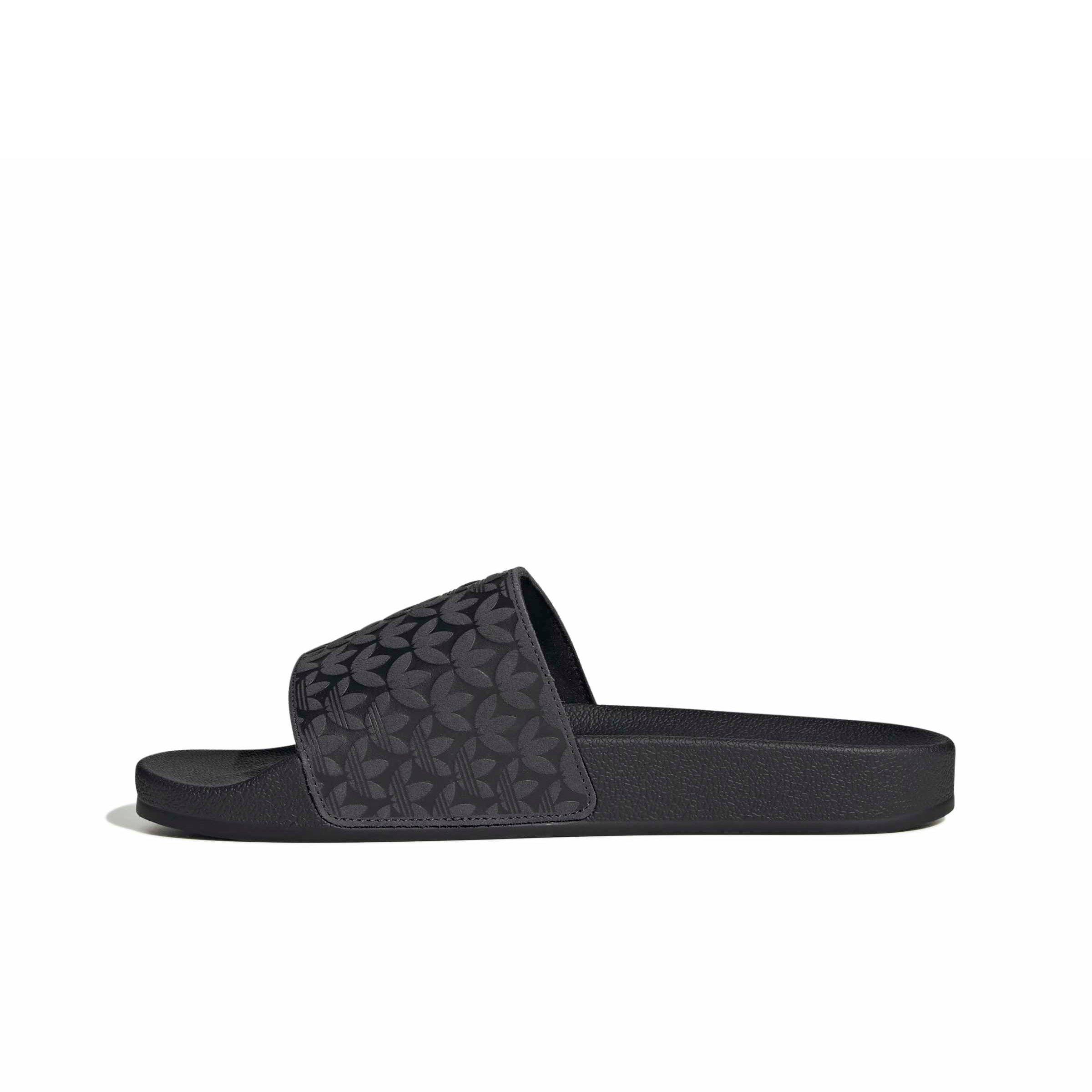 adidas Originals Adilette "Core Black/Core Black/Grey Six" Men's Slide - BLACK/BLACK/GREY Thumbnail View 2