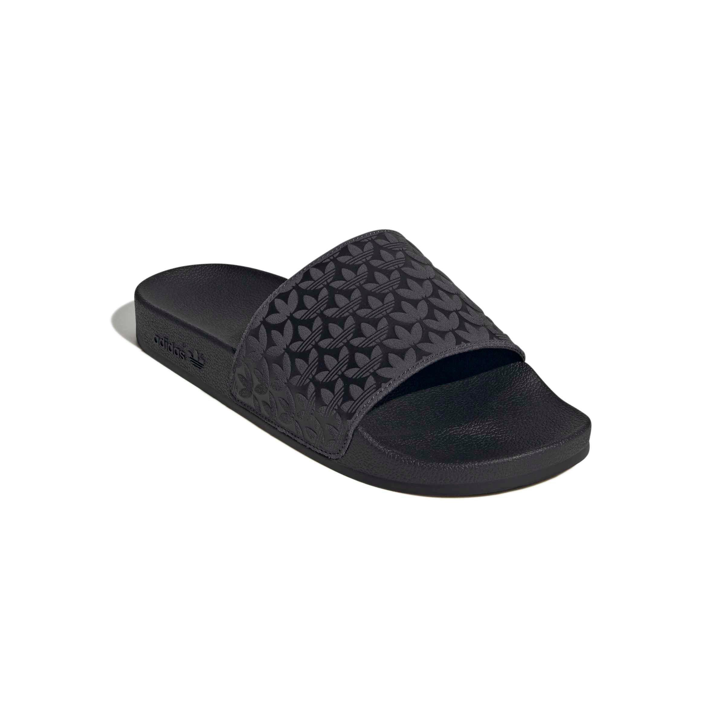 adidas Originals Adilette "Core Black/Core Black/Grey Six" Men's Slide - BLACK/BLACK/GREY Thumbnail View 3