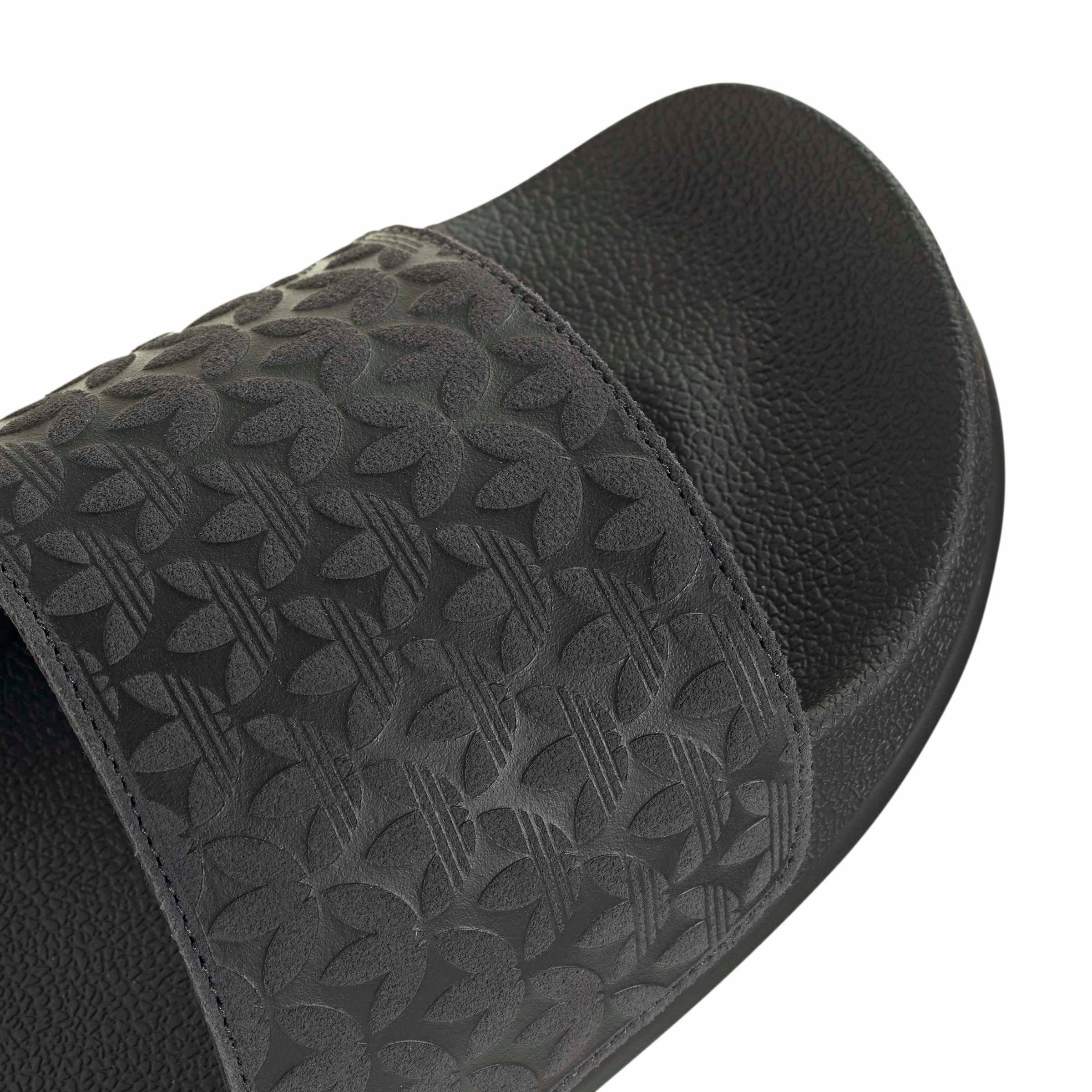adidas Originals Adilette "Core Black/Core Black/Grey Six" Men's Slide - BLACK/BLACK/GREY Thumbnail View 8