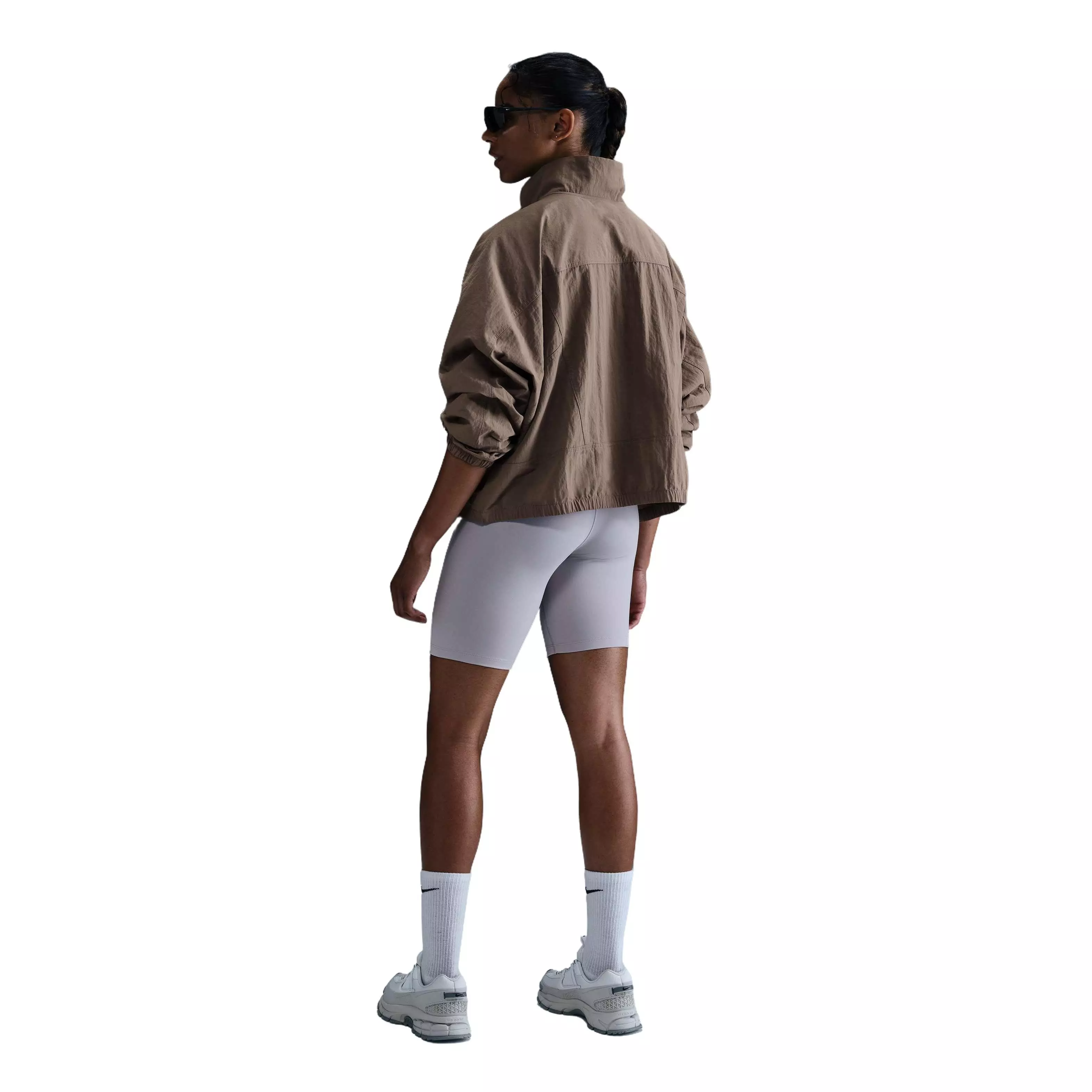 Nike Women's Sportswear Everything Wovens Repel Oversized UV Protection Jacket - Brown - BROWN