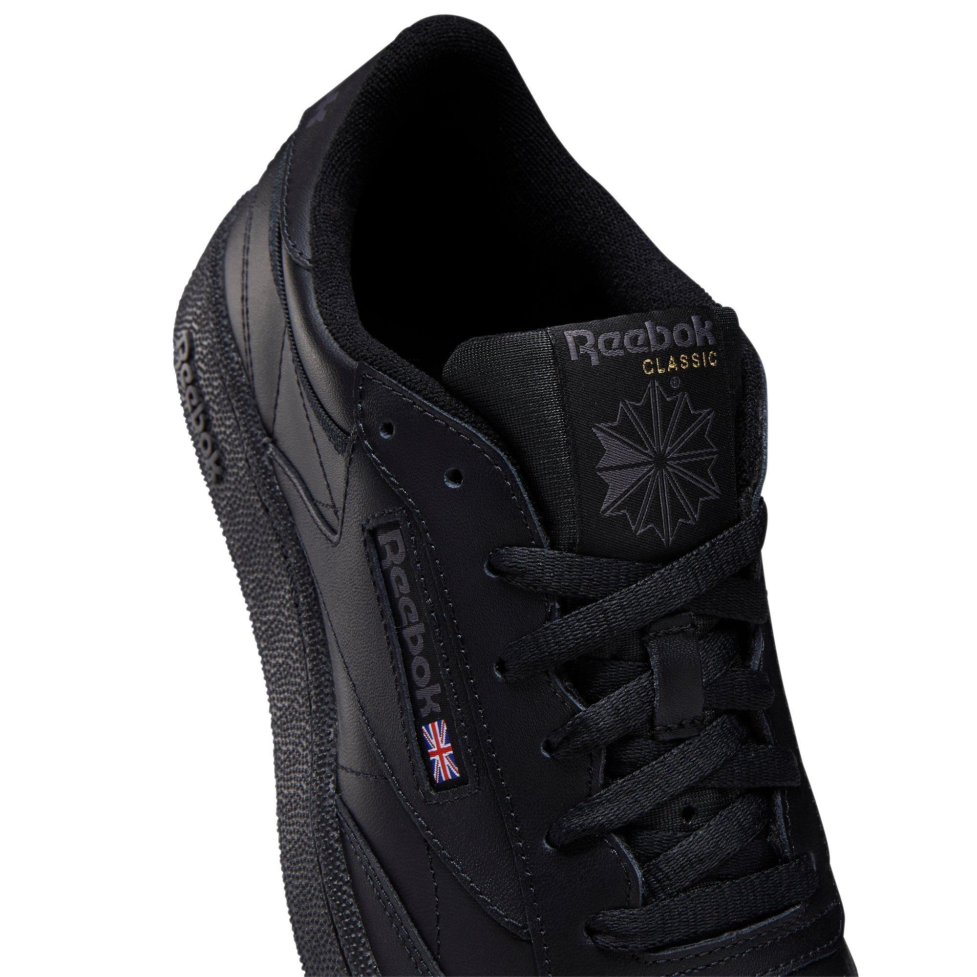 Reebok Club C 85 "Black/Charcoal" Grade School Boys' Shoe - BLACK/GREY Thumbnail View 3