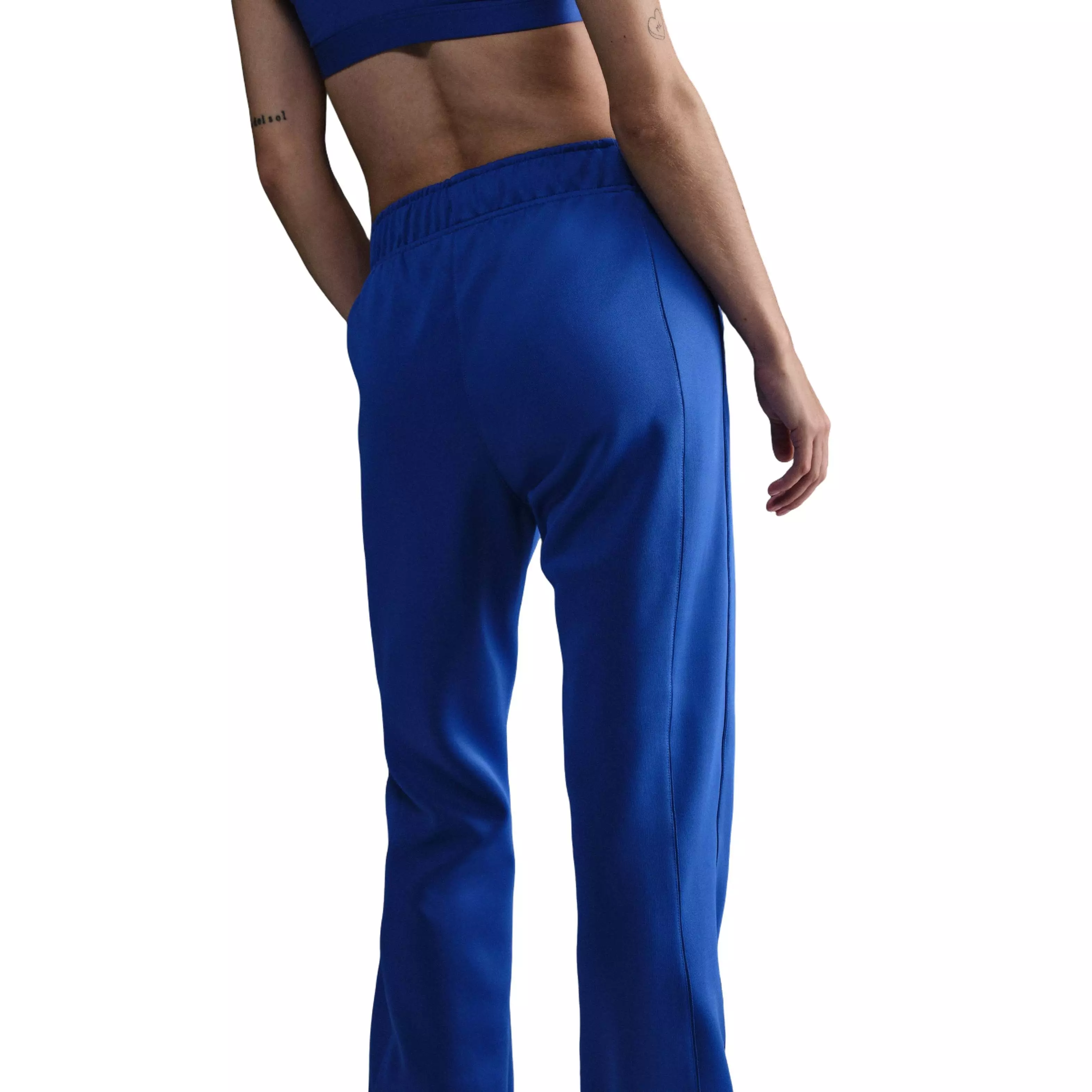 Nike Women's Sportswear Windrunner Mid-Rise Slim Knit Pants-Blue - BLUE