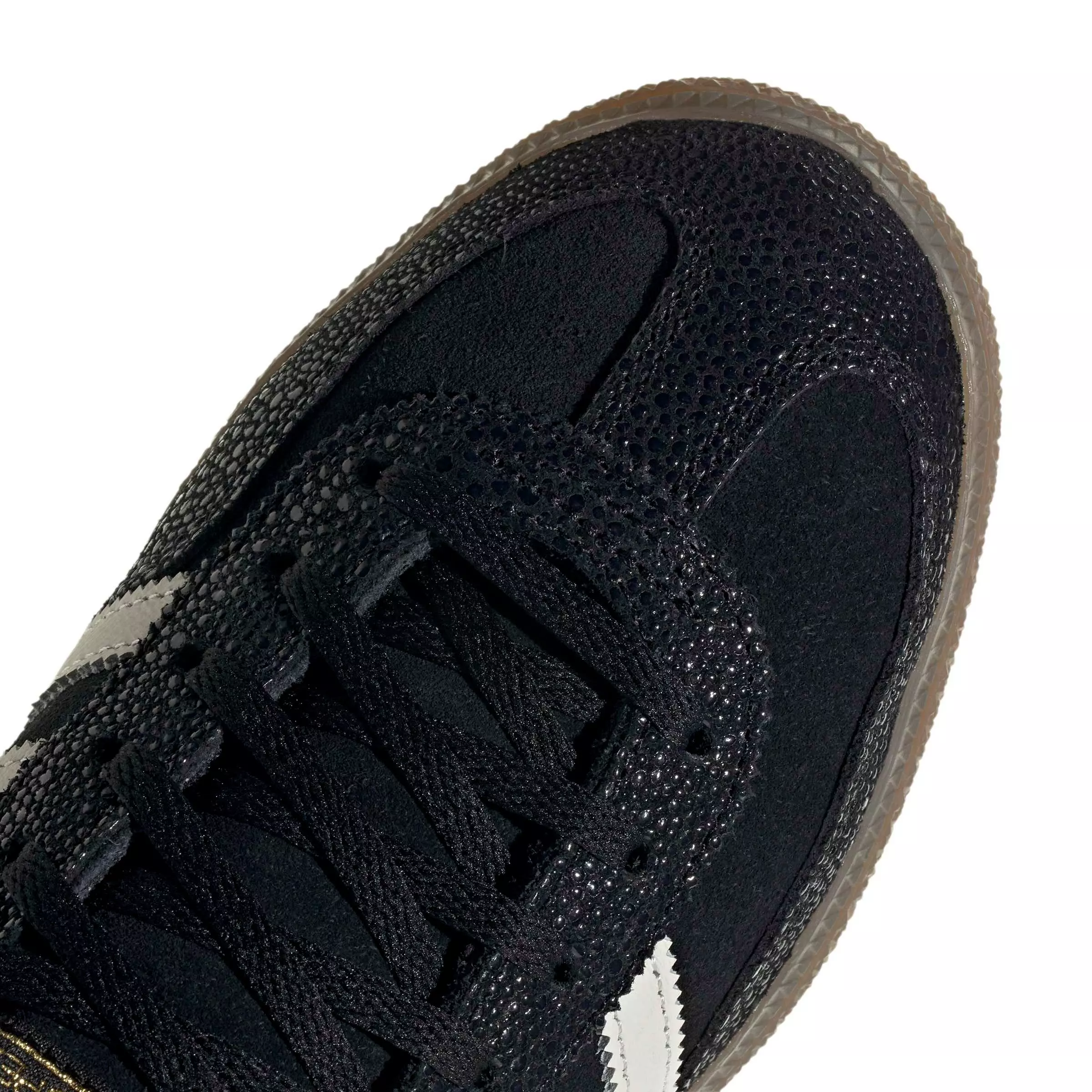 adidas Originals Handball Spezial "Core Black/Cloud White/Gold Metallic" Women's Shoe - BLACK/WHITE/GOLD