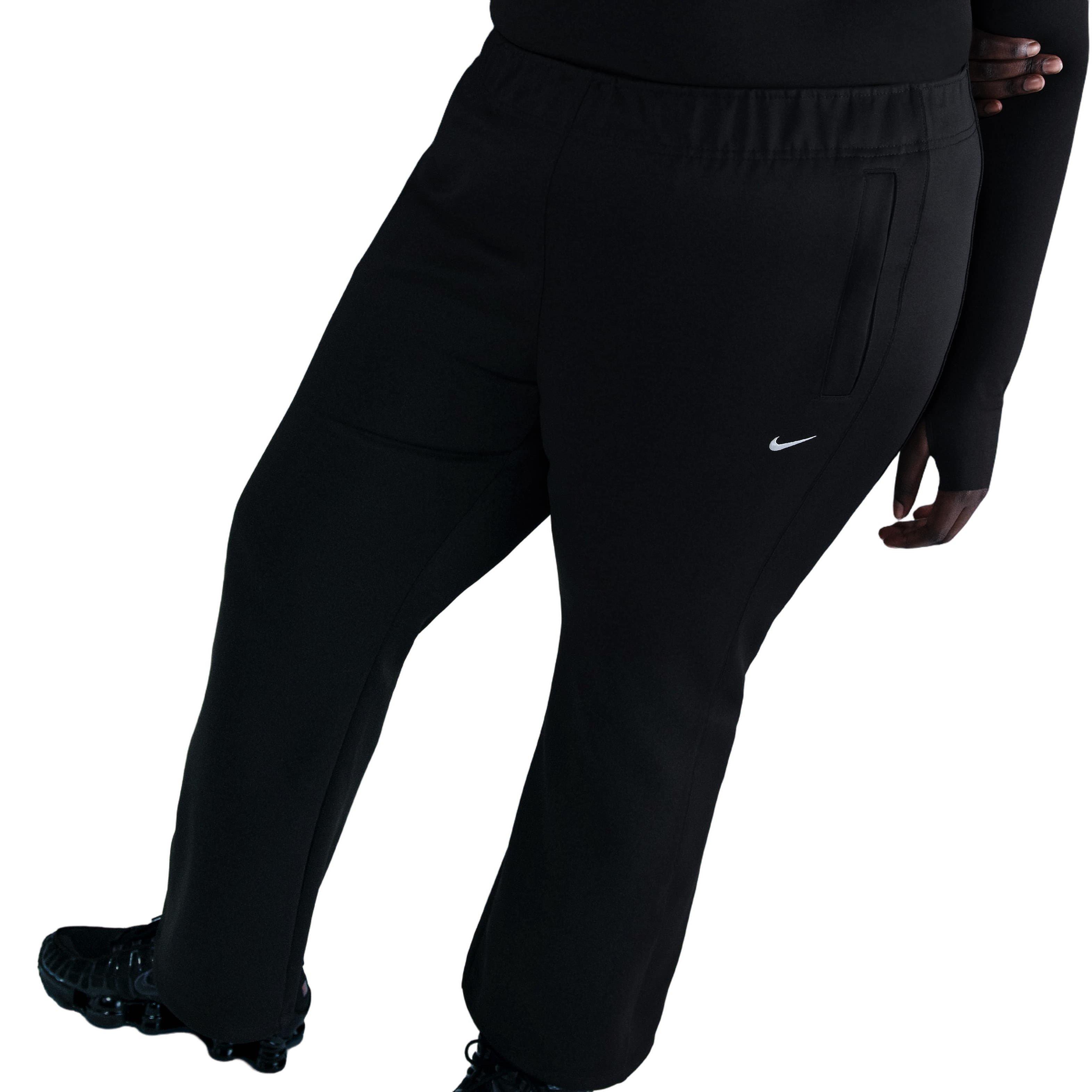 Nike Women's Sportswear Windrunner Mid-Rise Slim Knit Pants-Black - BLACK Thumbnail View 1