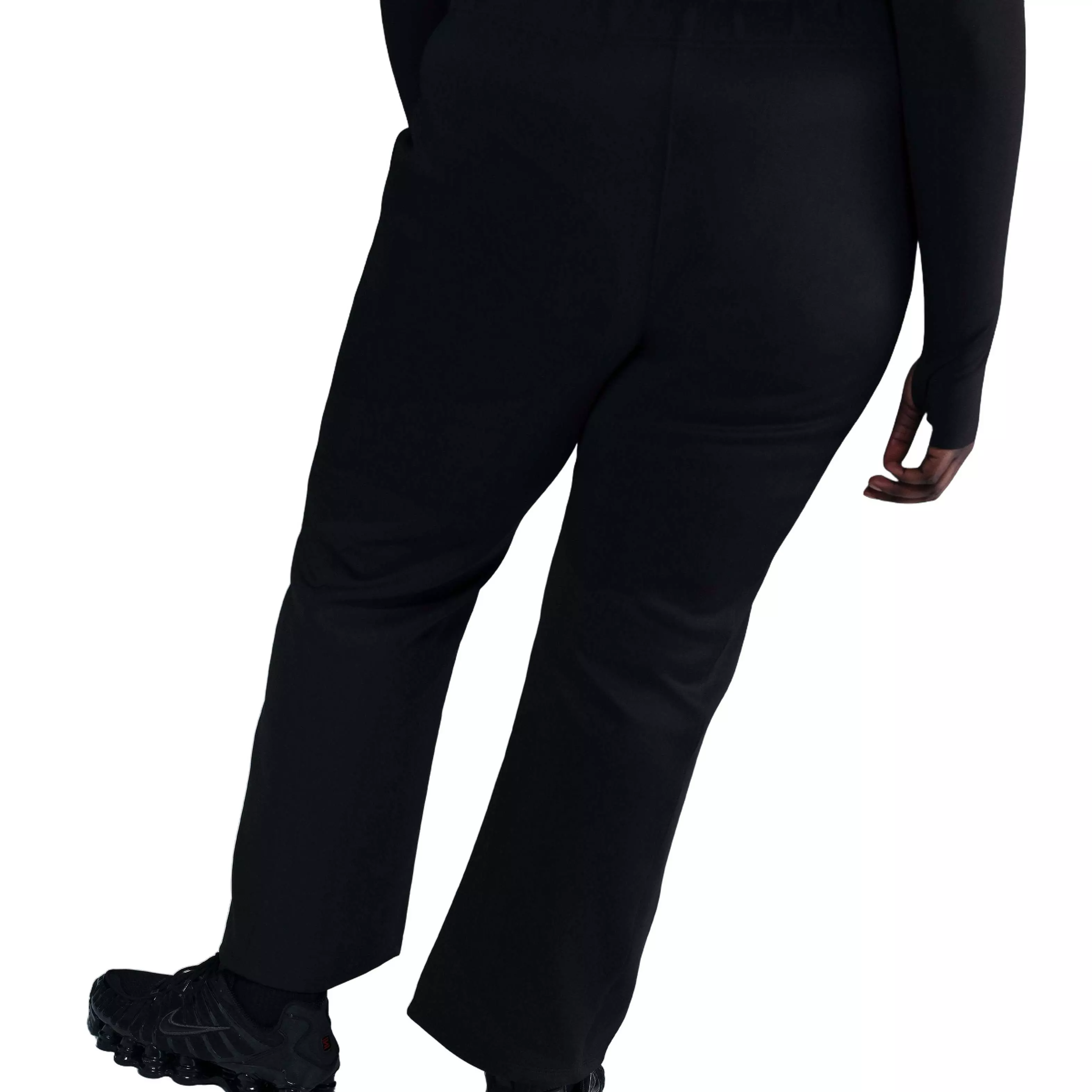 Nike Women's Sportswear Windrunner Mid-Rise Slim Knit Pants-Black - BLACK