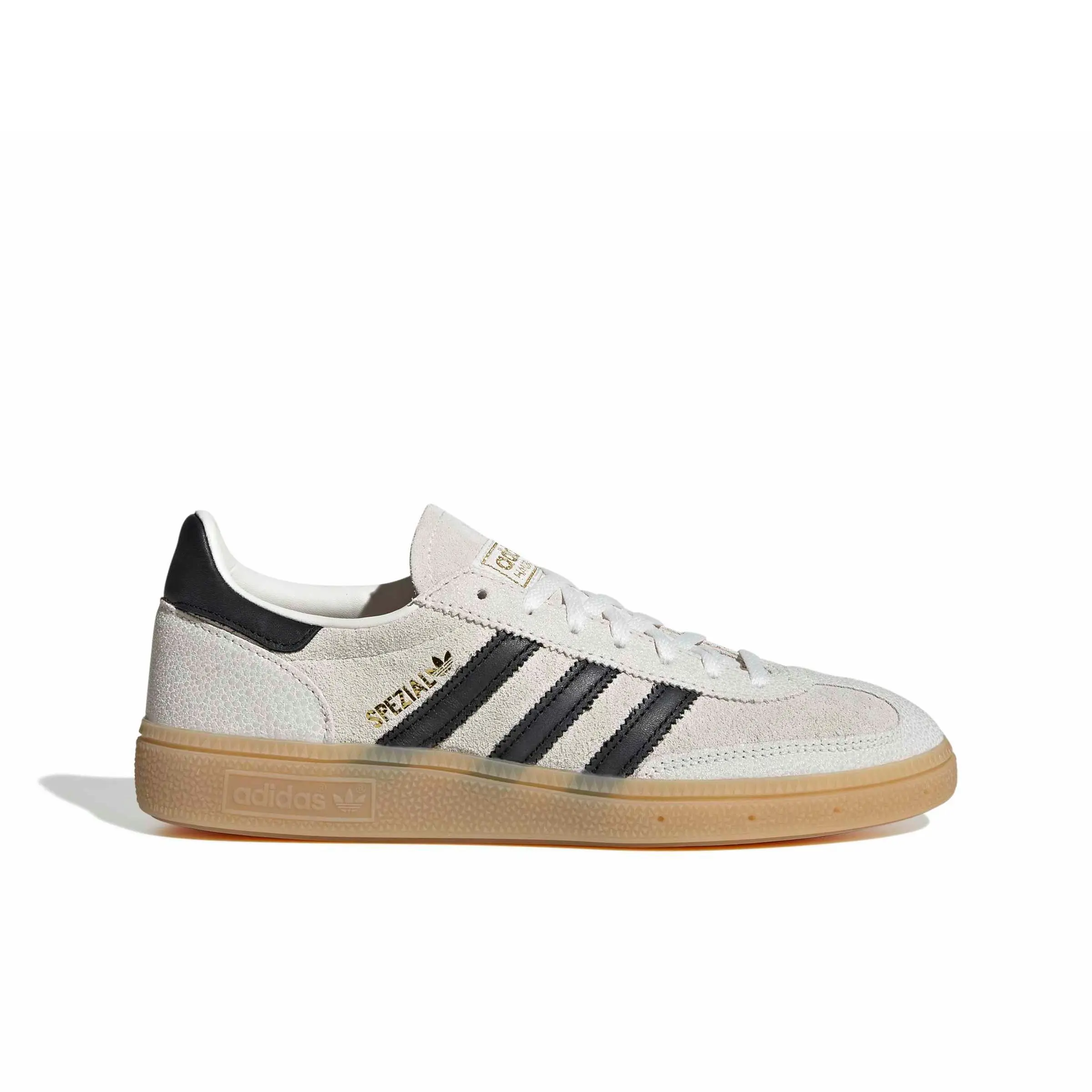 adidas Originals Handball Spezial "Cloud White/Core Black/Gold Metallic" Women's Shoe - WHITE/BLACK/GOLD
