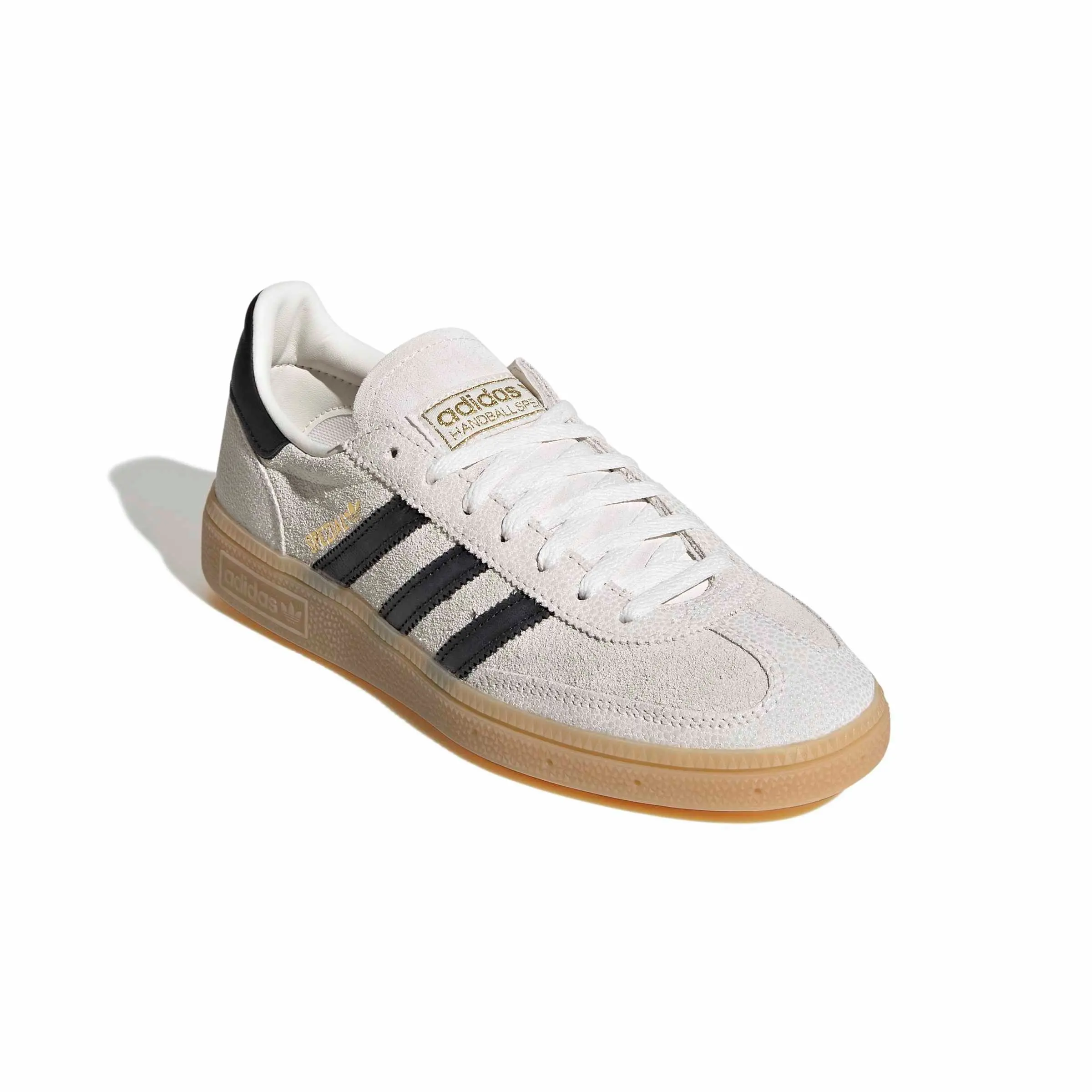 adidas Originals Handball Spezial "Cloud White/Core Black/Gold Metallic" Women's Shoe - WHITE/BLACK/GOLD
