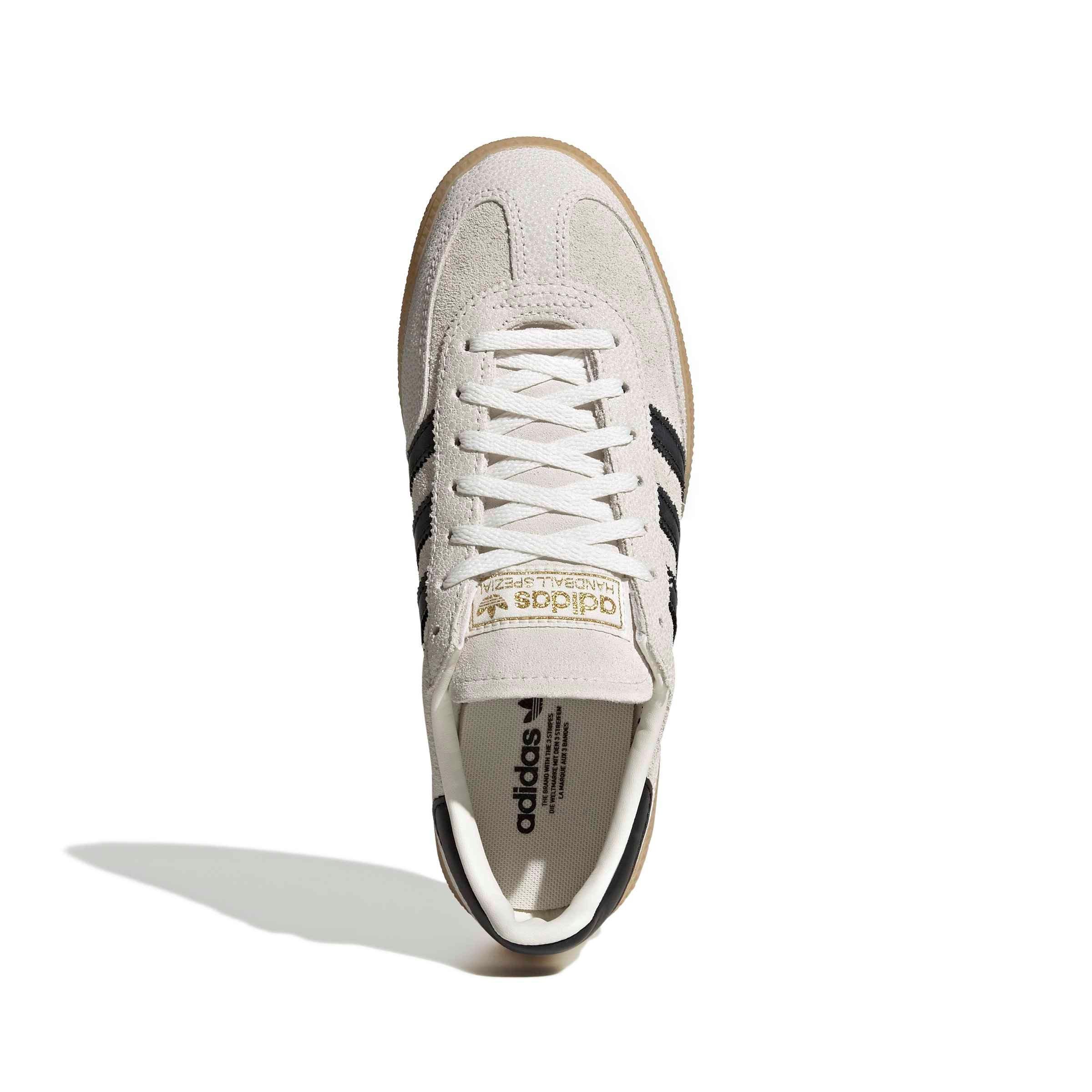 adidas Originals Handball Spezial "Cloud White/Core Black/Gold Metallic" Women's Shoe - WHITE/BLACK/GOLD
