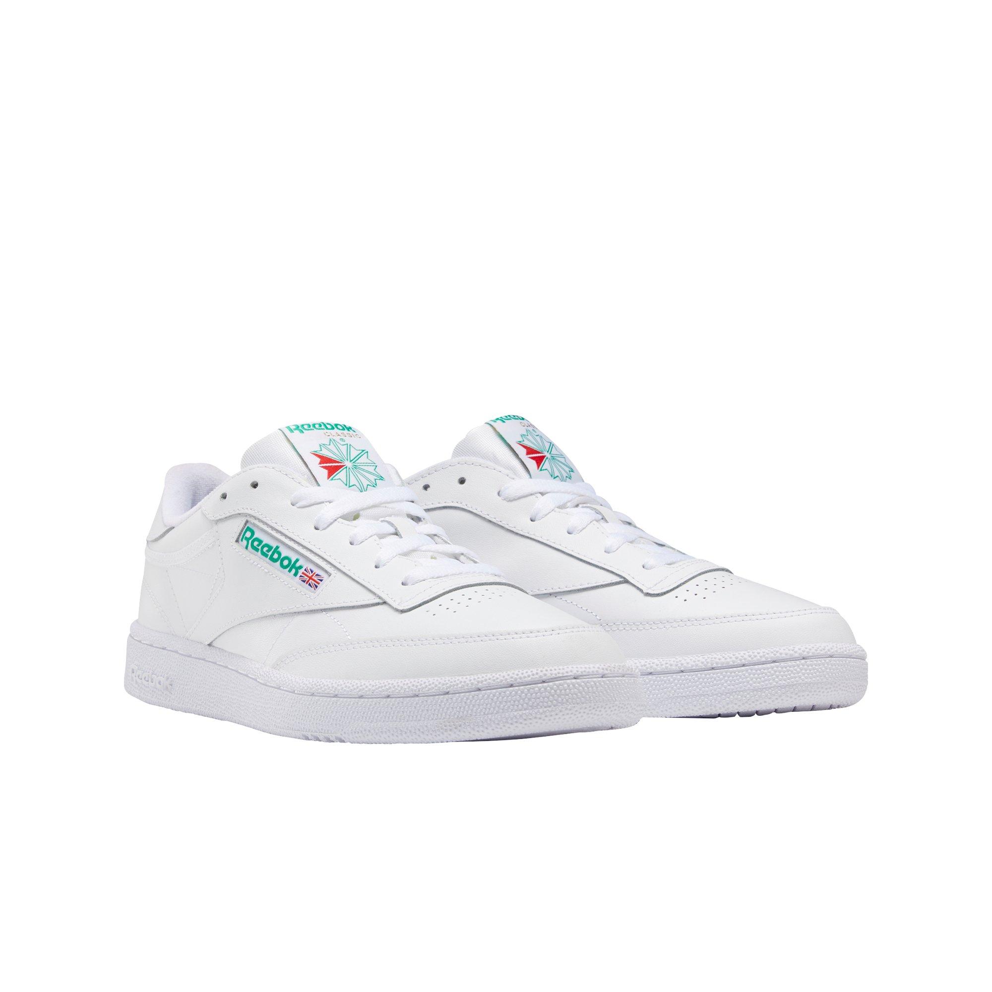 Reebok Club C 85 "White/Green" Grade School Boys' Shoe - WHITE/GREEN Thumbnail View 6