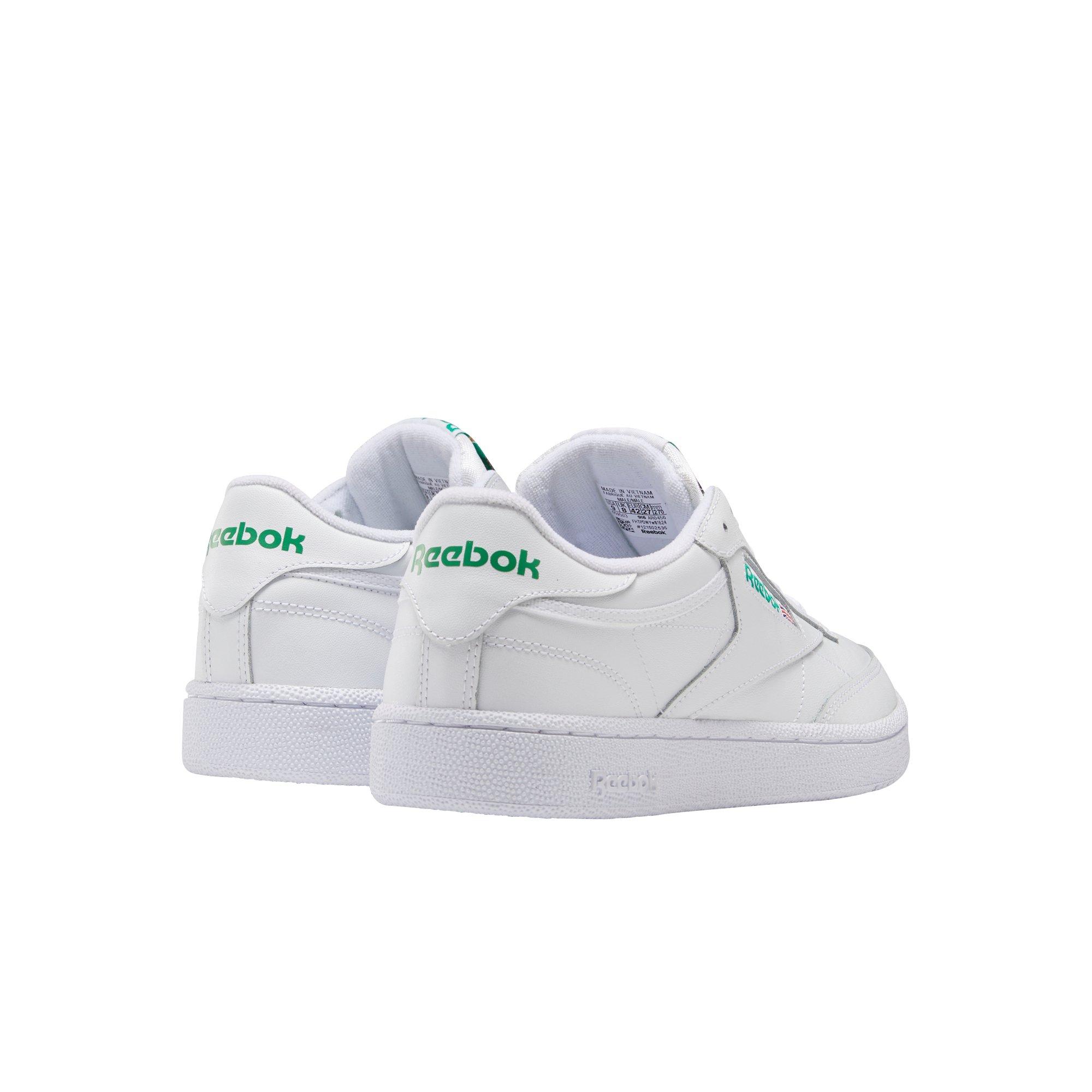 Reebok Club C 85 "White/Green" Grade School Boys' Shoe - WHITE/GREEN Thumbnail View 7