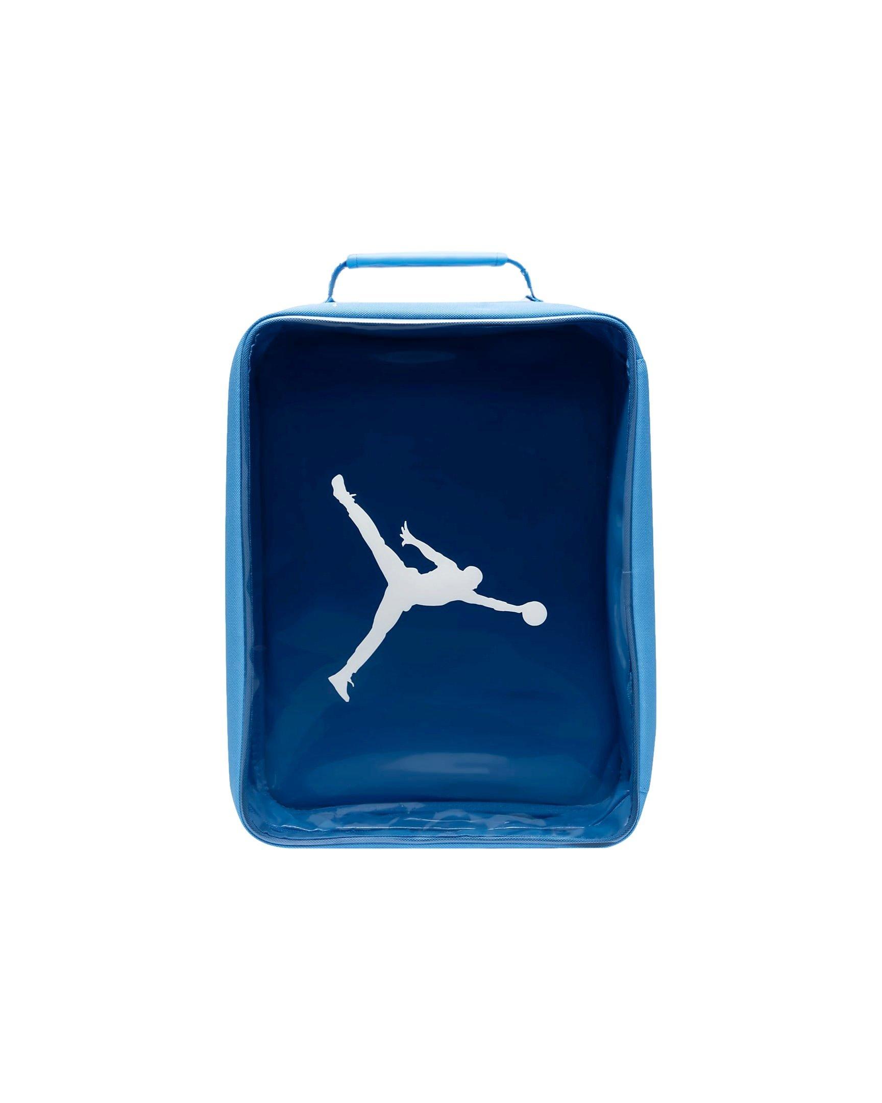 Jordan Box with Blue and Black Speckle Print How To Spot Fake Air Jordan 4 University Blue (UNC) main image 3