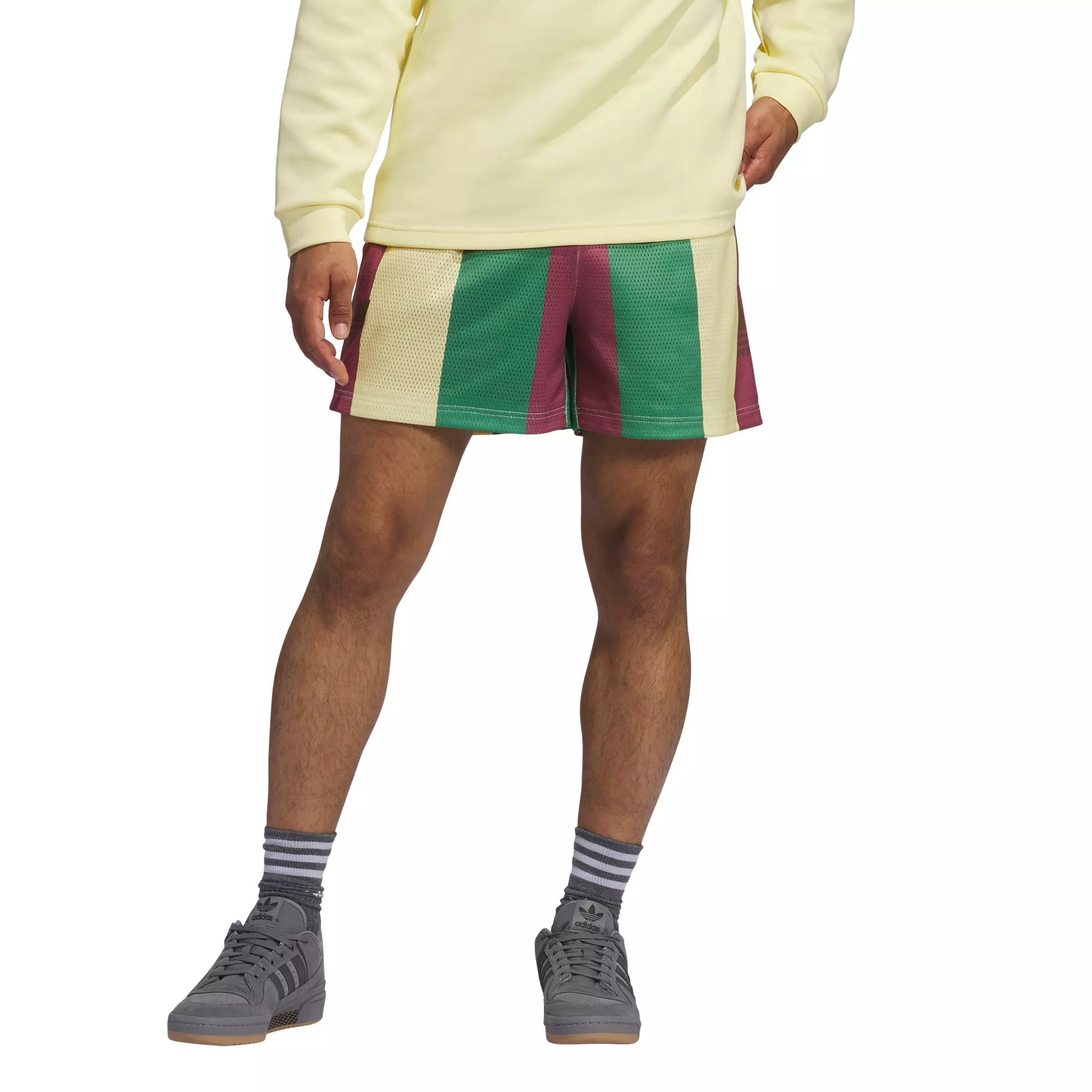 adidas Originals Men's Allover Print Shorts - Red/Green - RED/GREEN