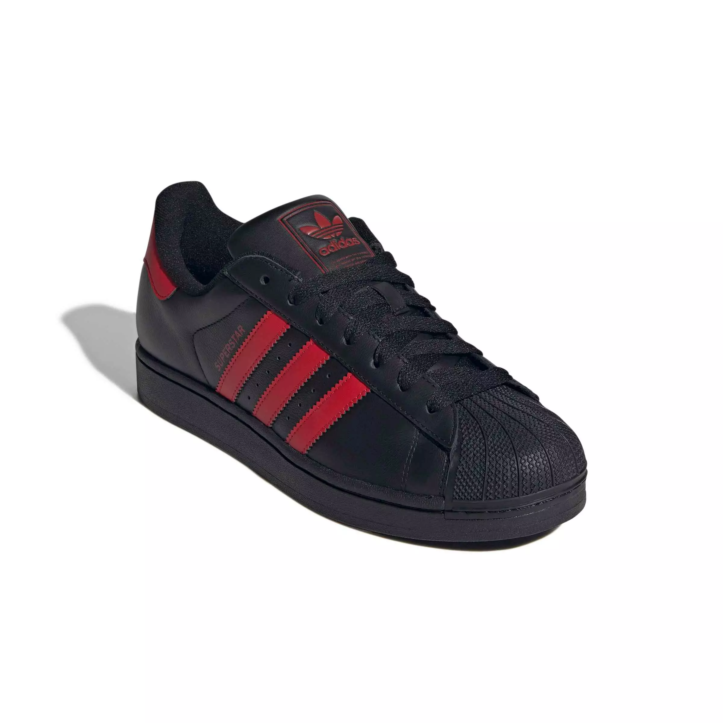 adidas Originals Superstar II "Core Black/Better Scarlet/Core Black" Men's Shoe - BLACK/SCARLET/BLACK