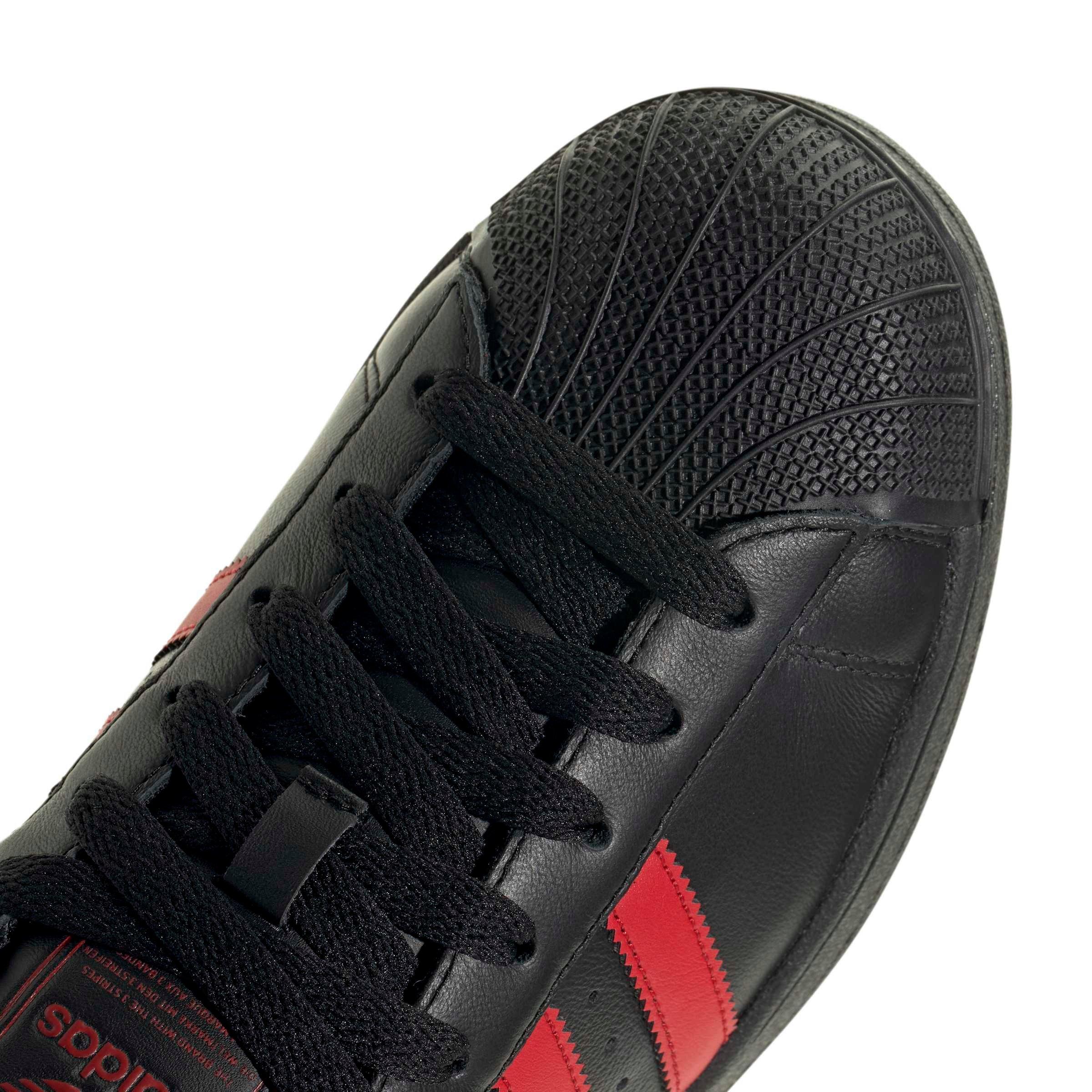 adidas Originals Superstar II "Core Black/Better Scarlet/Core Black" Men's Shoe - BLACK/SCARLET/BLACK Thumbnail View 7