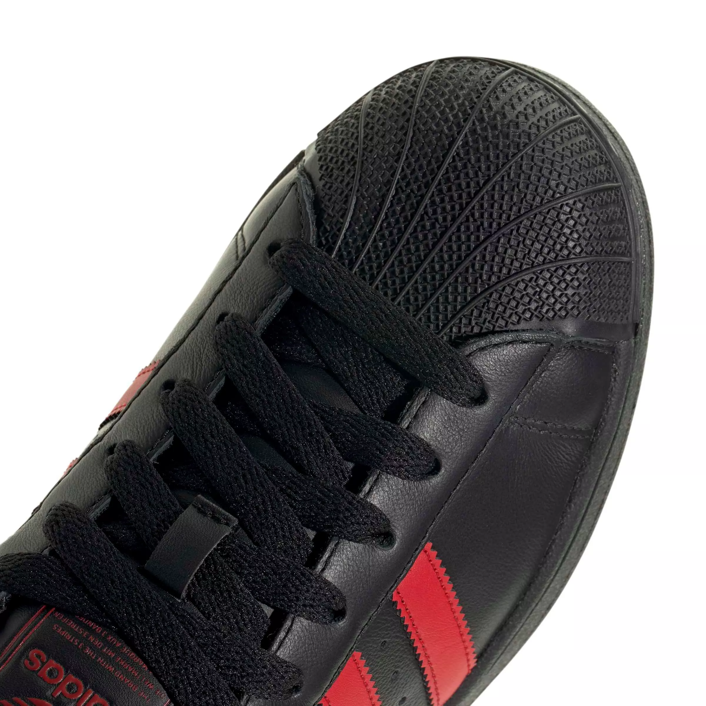 adidas Originals Superstar II "Core Black/Better Scarlet/Core Black" Men's Shoe - BLACK/SCARLET/BLACK