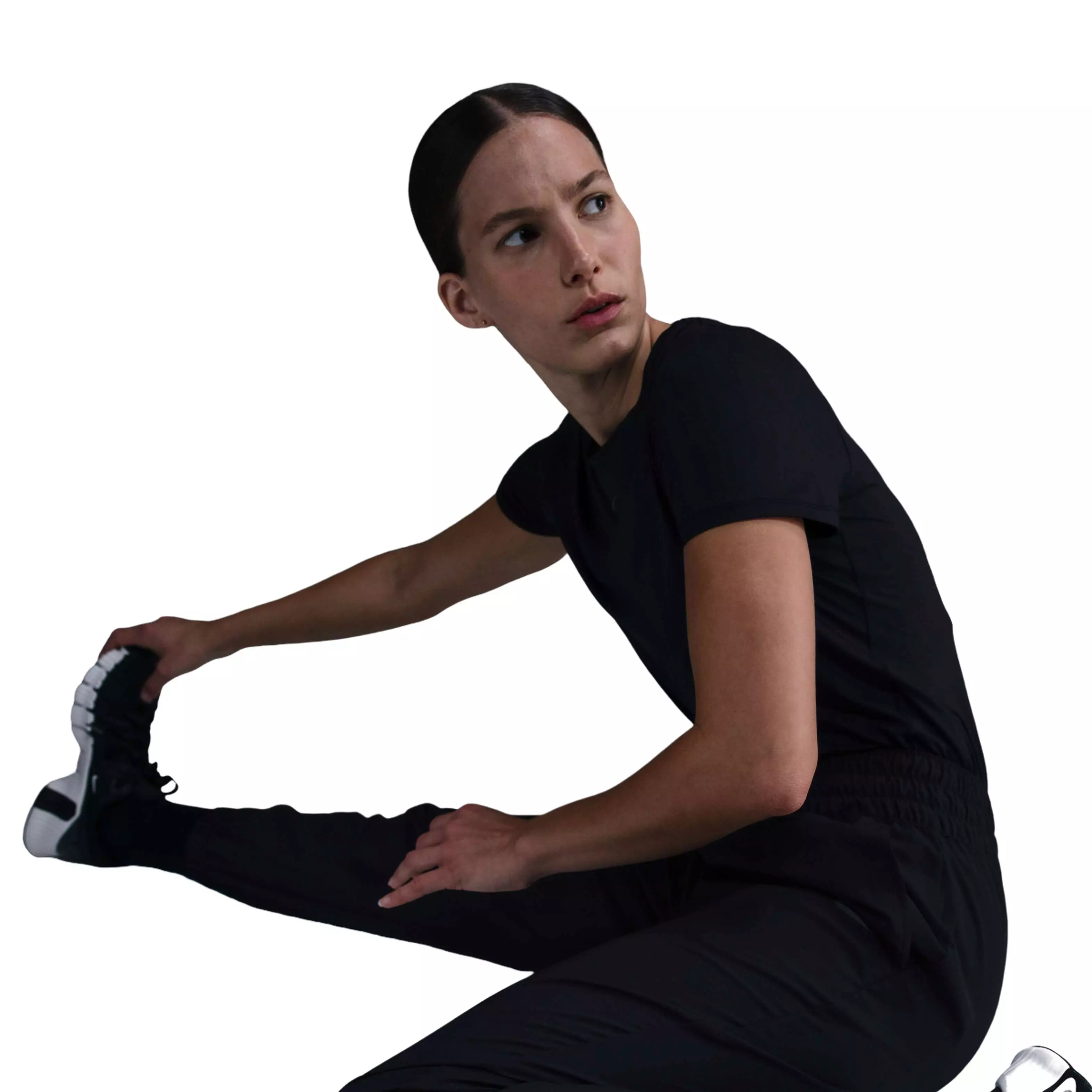 Nike Women's One Dri-FIT High-Waisted 7/8 Joggers-Black - BLACK